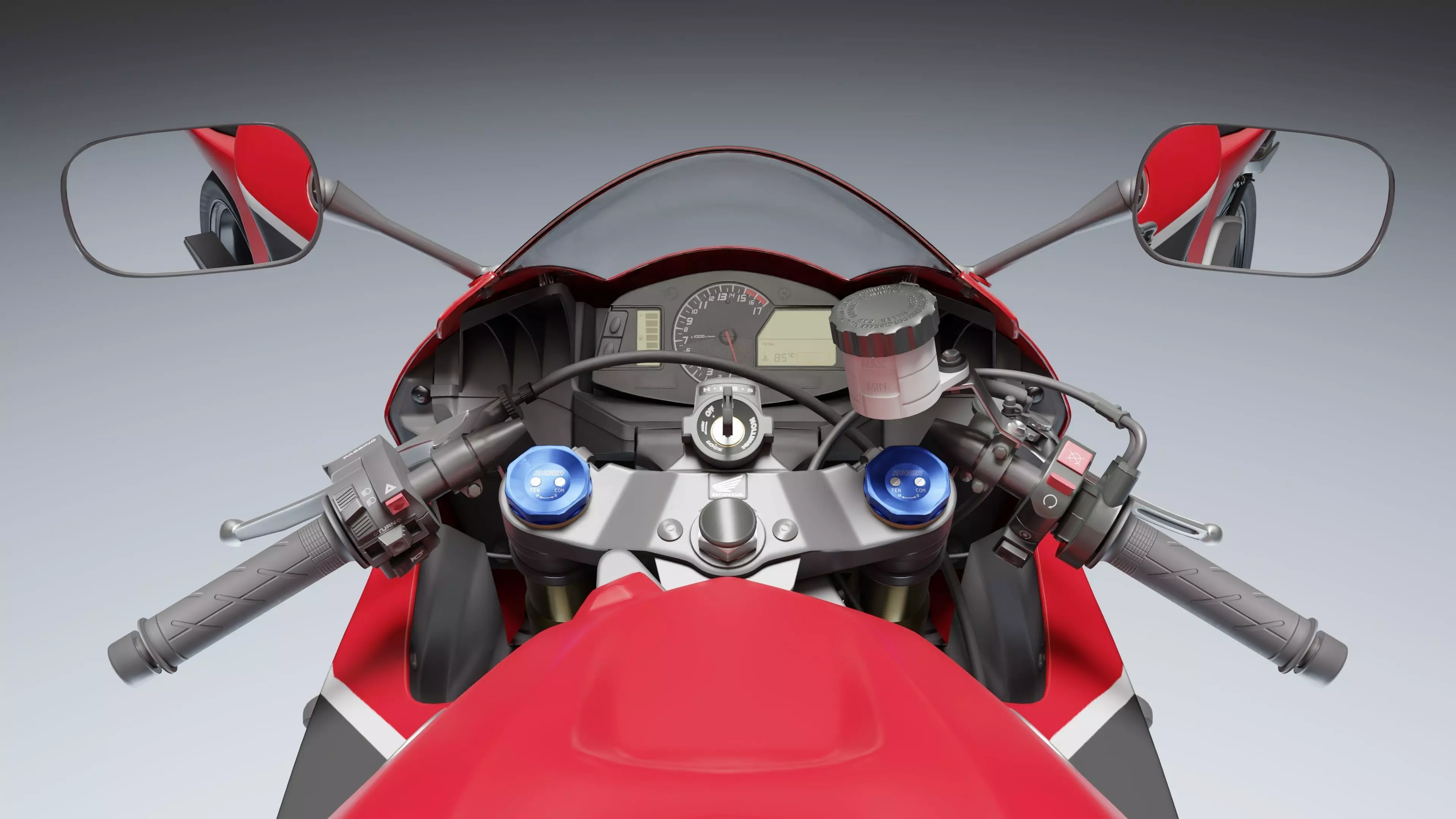 Honda CBR 600RR 2018 Low-poly 3D model_15