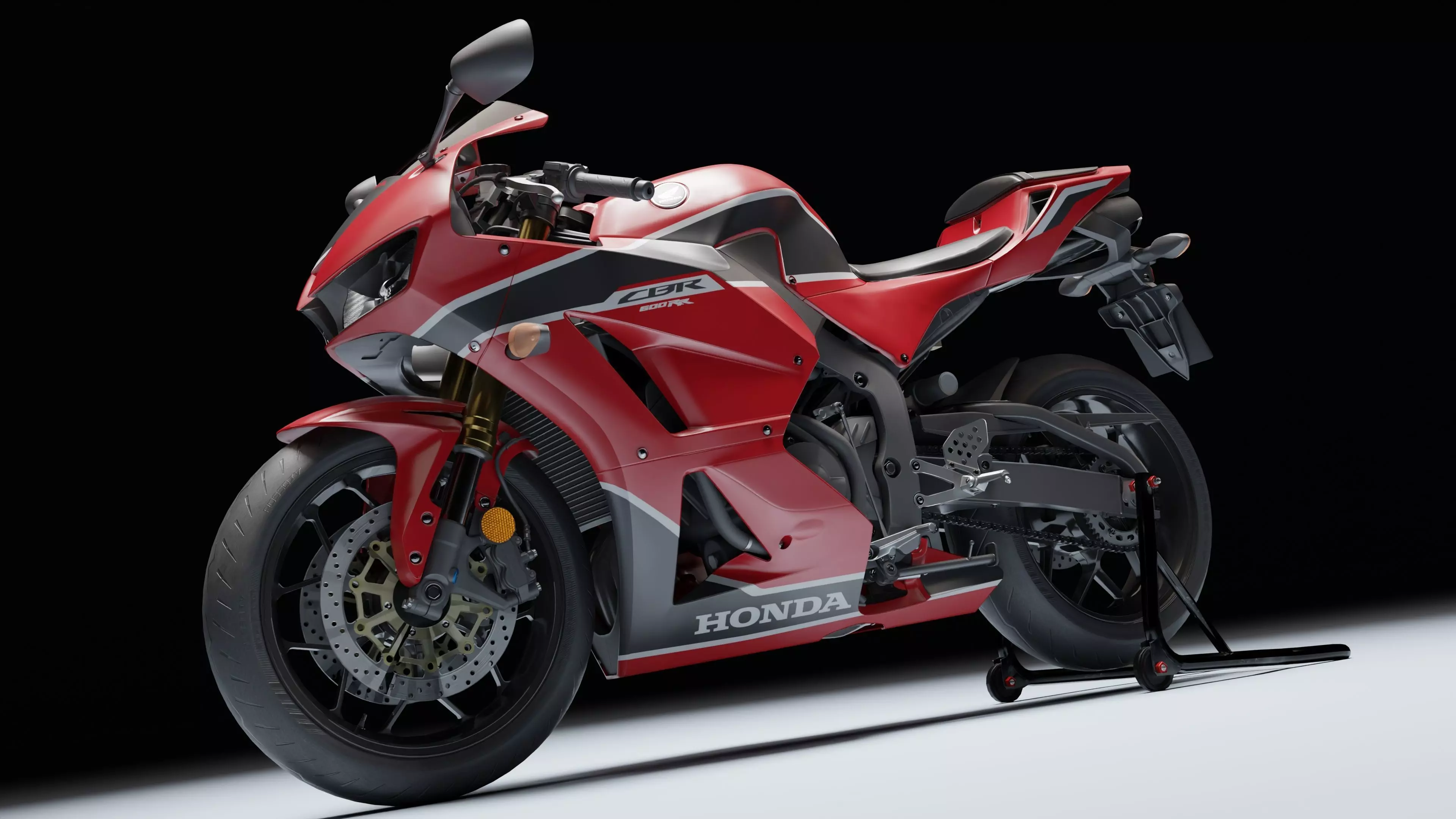 Honda CBR 600RR 2018 Low-poly 3D model_28