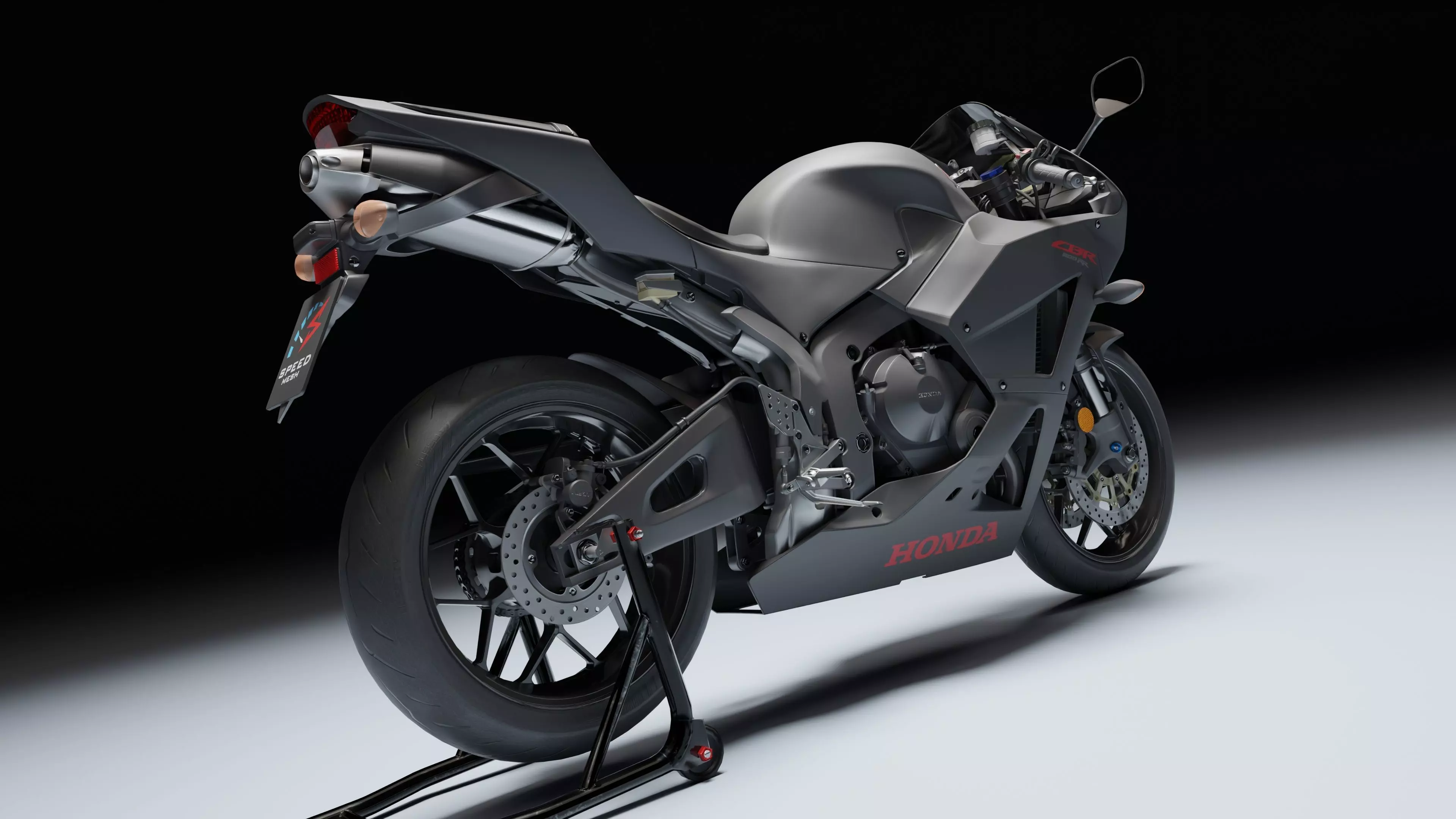 Honda CBR 600RR 2018 Low-poly 3D model_4