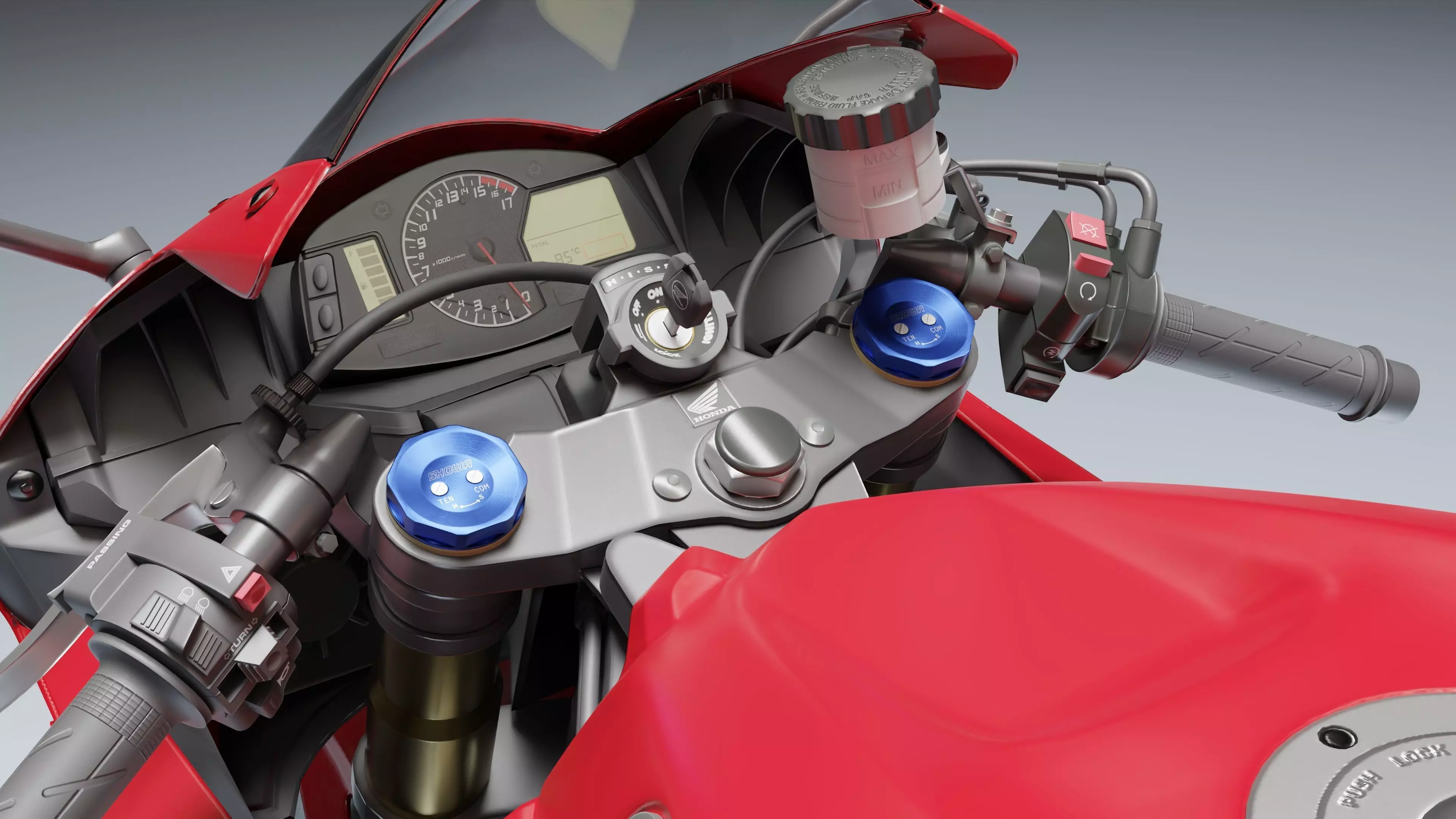 Honda CBR 600RR 2018 Low-poly 3D model_17