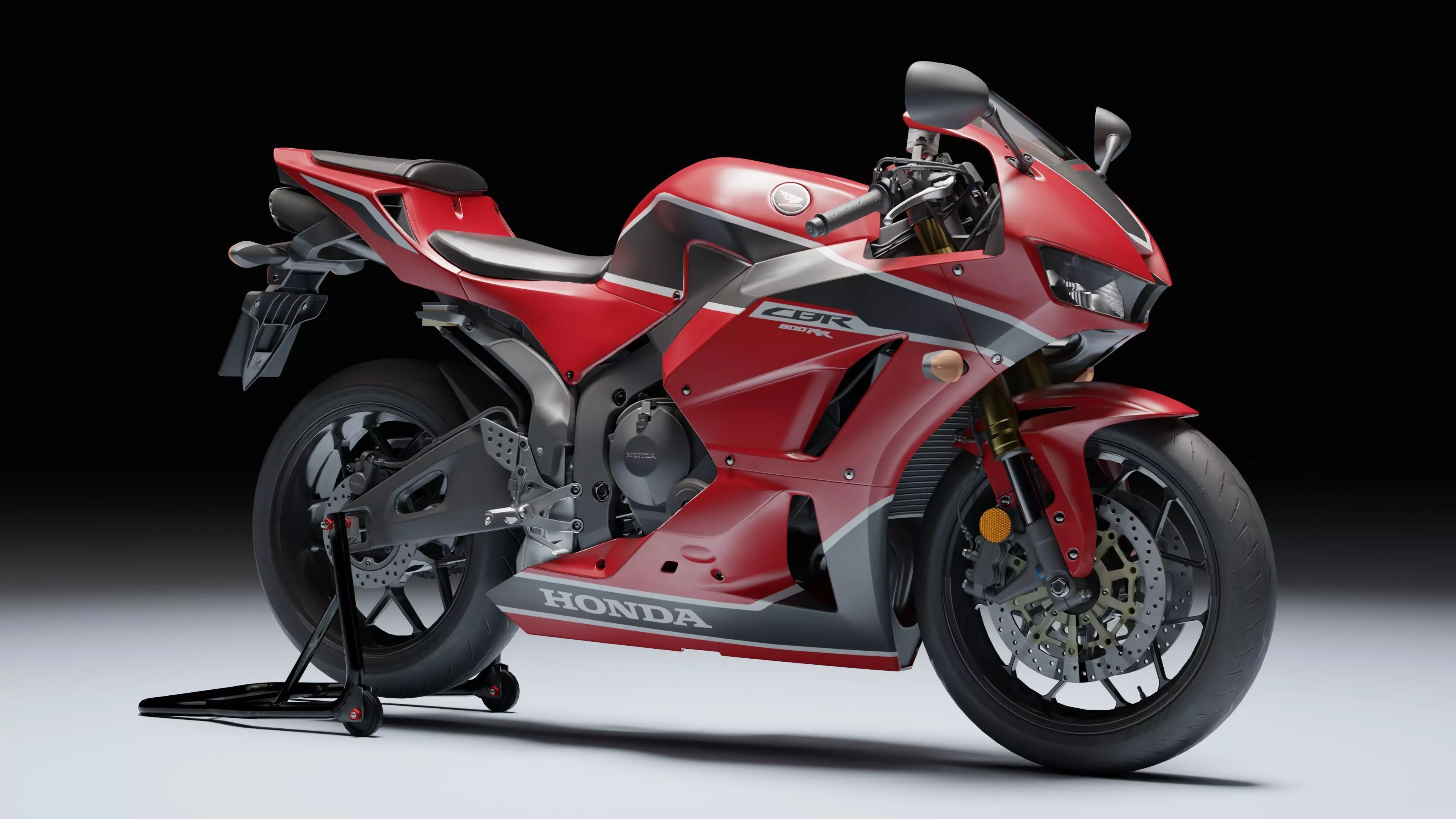 Honda CBR 600RR 2018 Low-poly 3D model_2