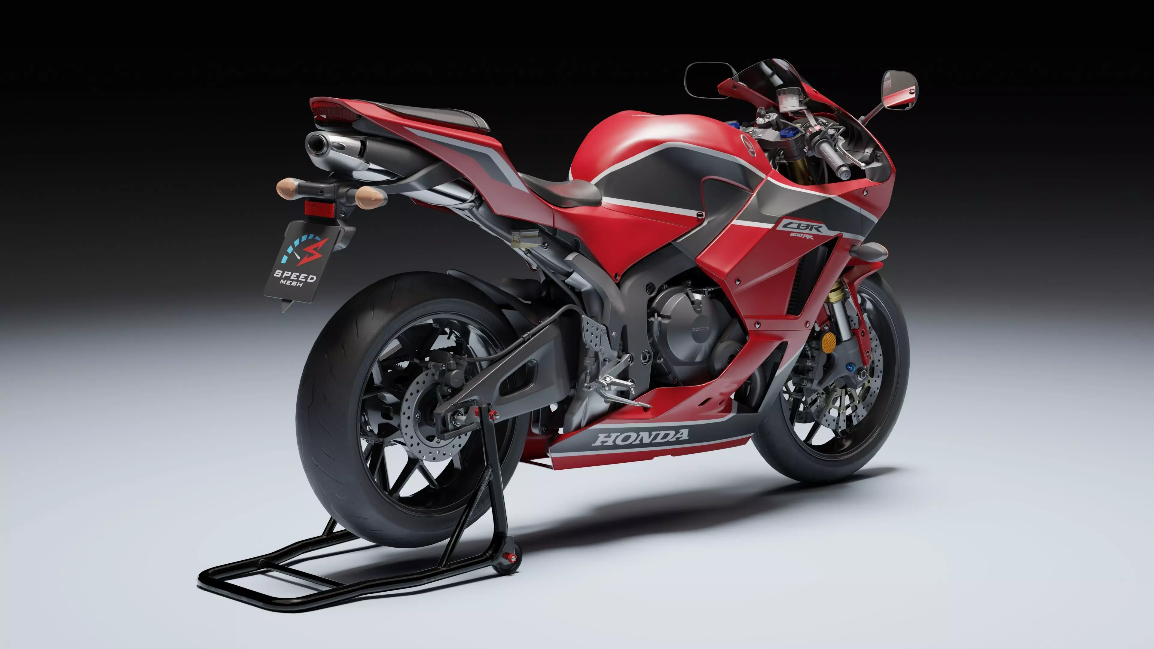 Honda CBR 600RR 2018 Low-poly 3D model_12