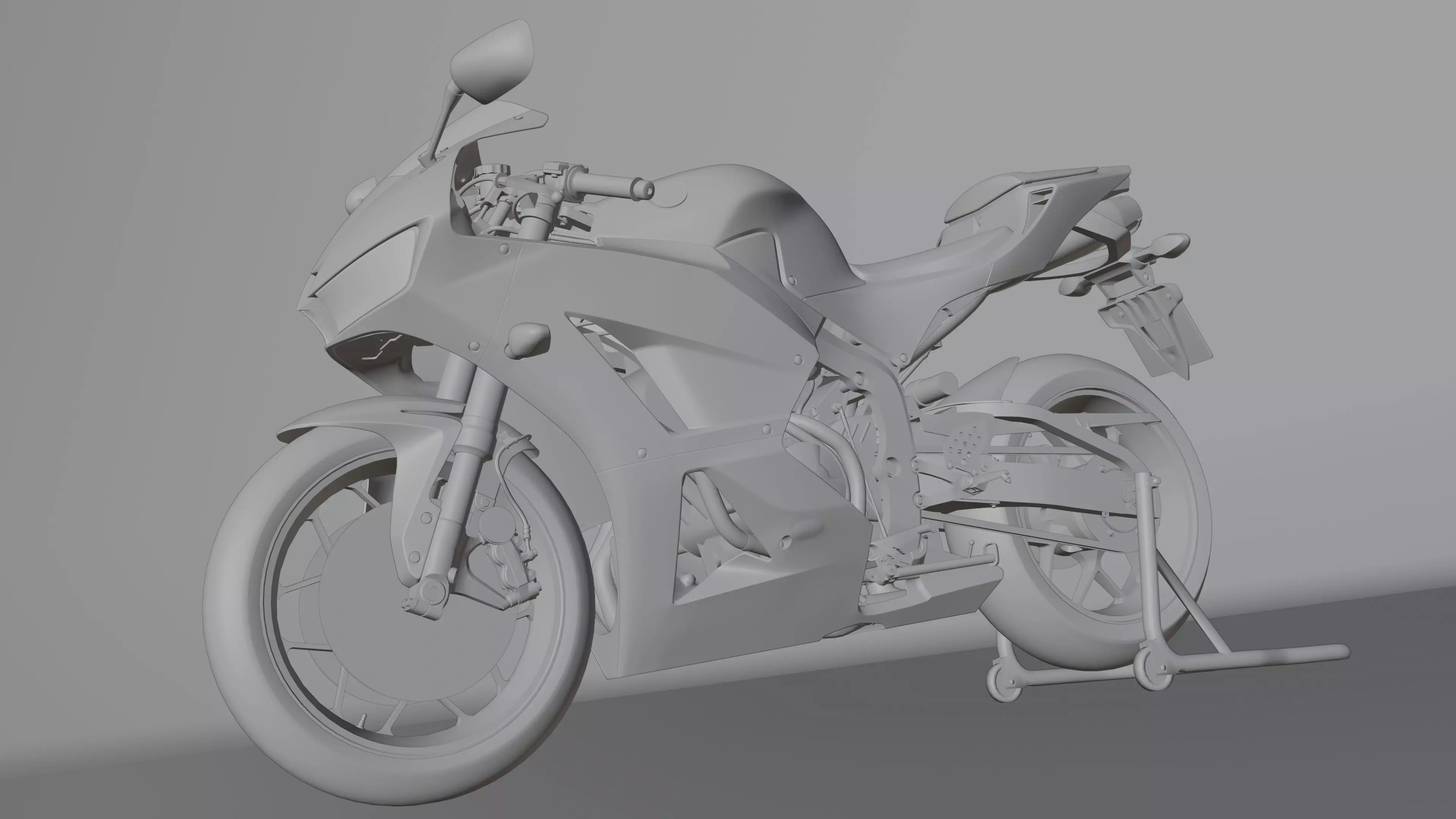 Honda CBR 600RR 2018 Low-poly 3D model_29