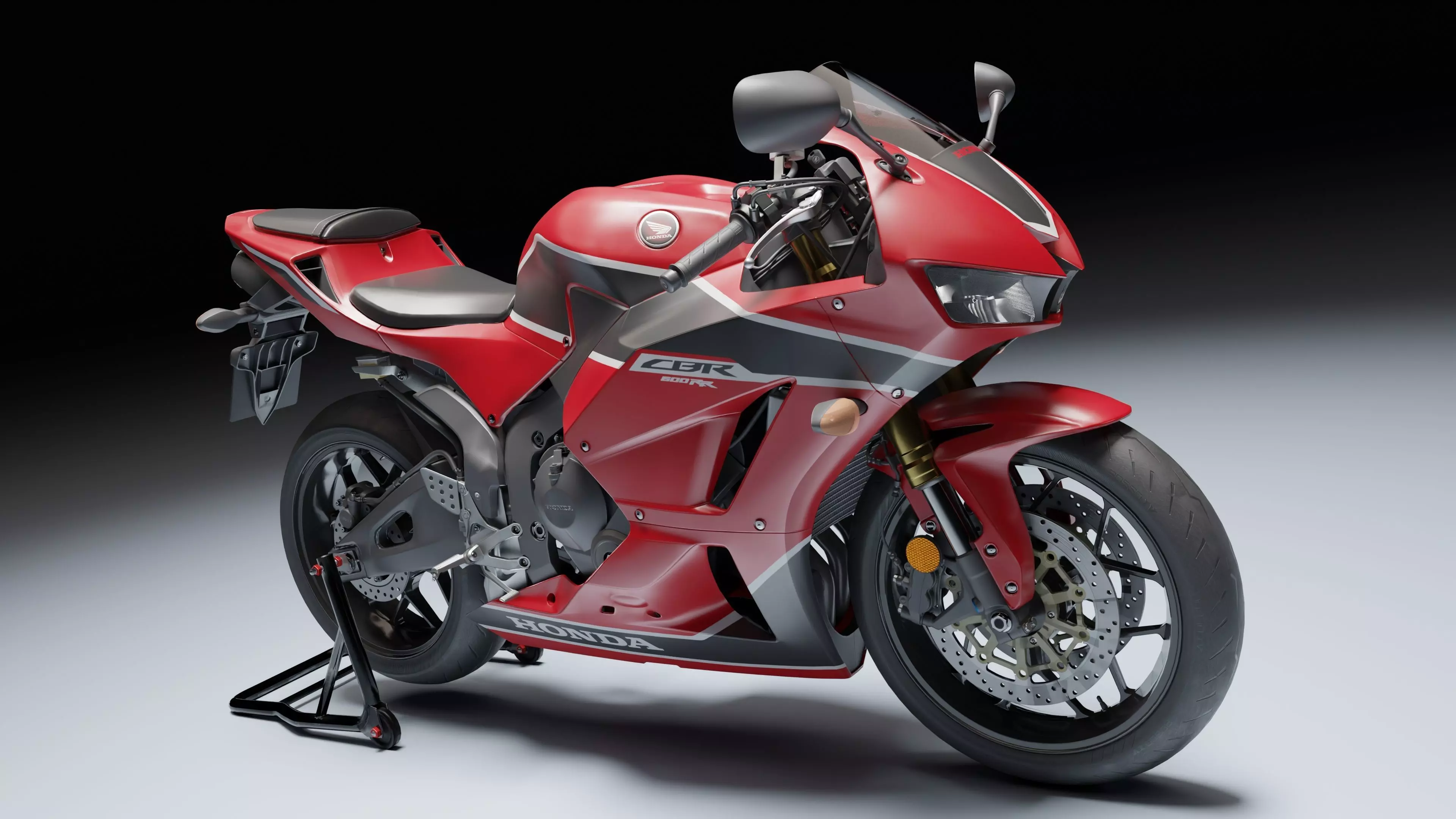 Honda CBR 600RR 2018 Low-poly 3D model_10