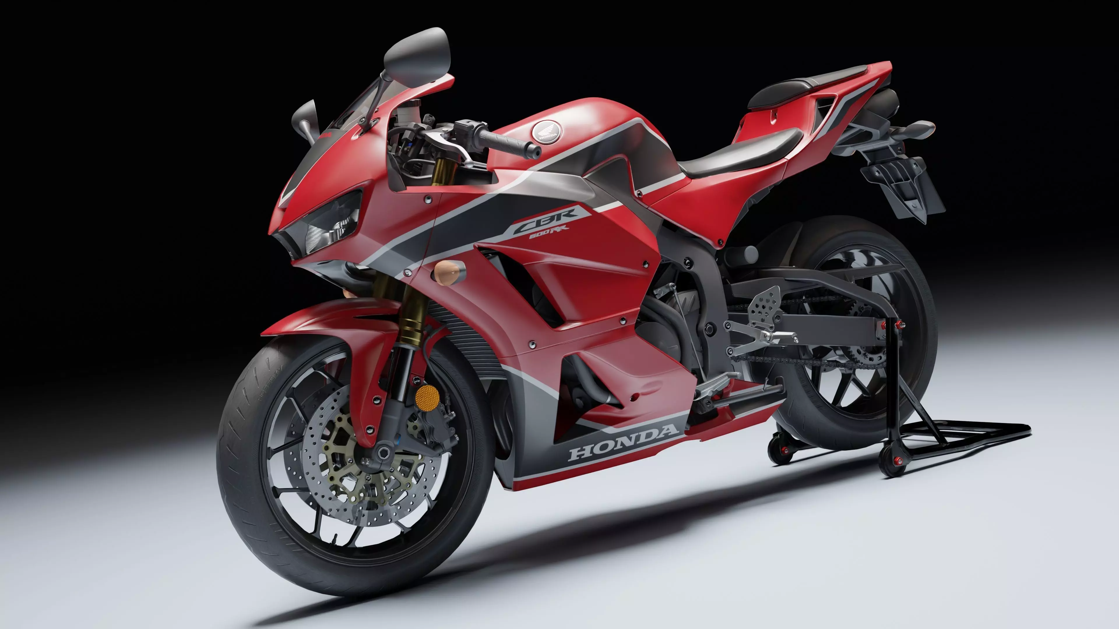 Honda CBR 600RR 2018 Low-poly 3D model_8