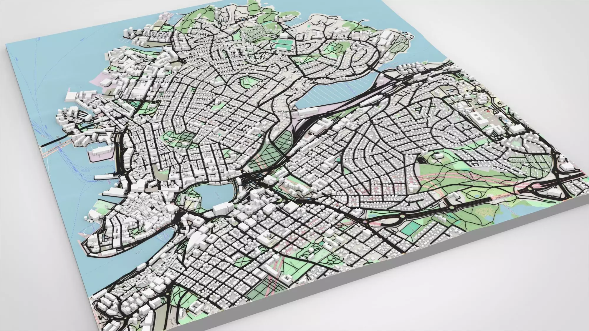 Cityscape Stavanger Norway 3D model_0