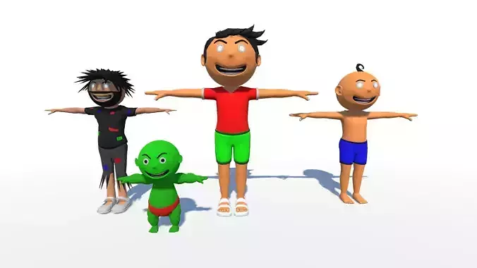 Bittu and Sittu Cartoon Character Pack