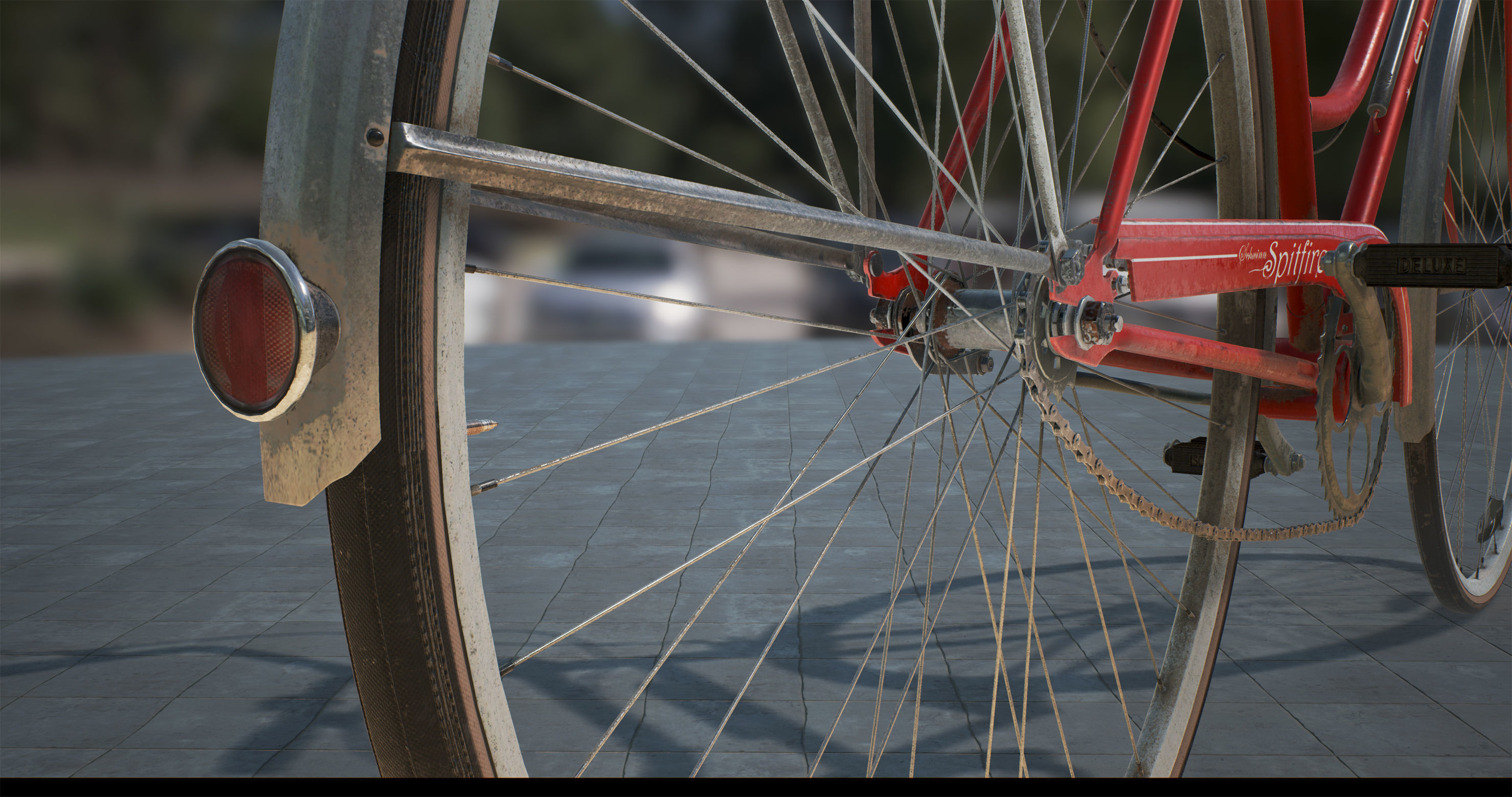 Vintage bicycle 3D model_1