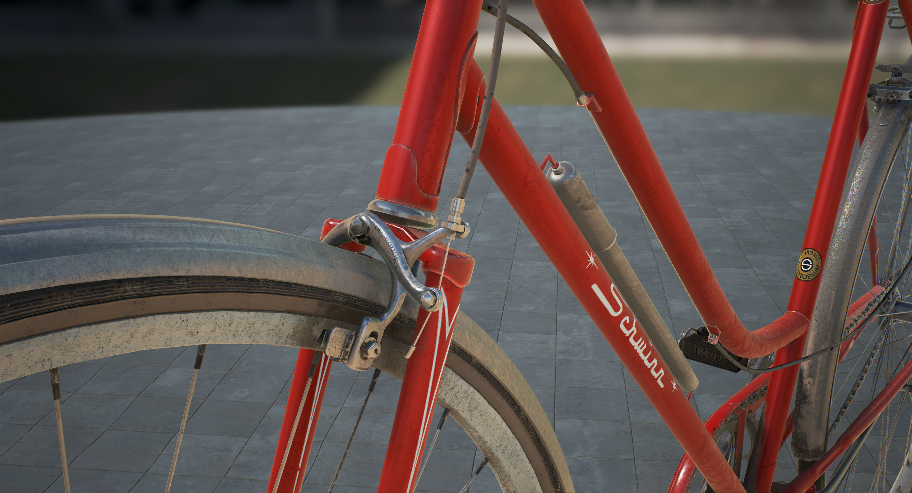 Vintage bicycle 3D model_16