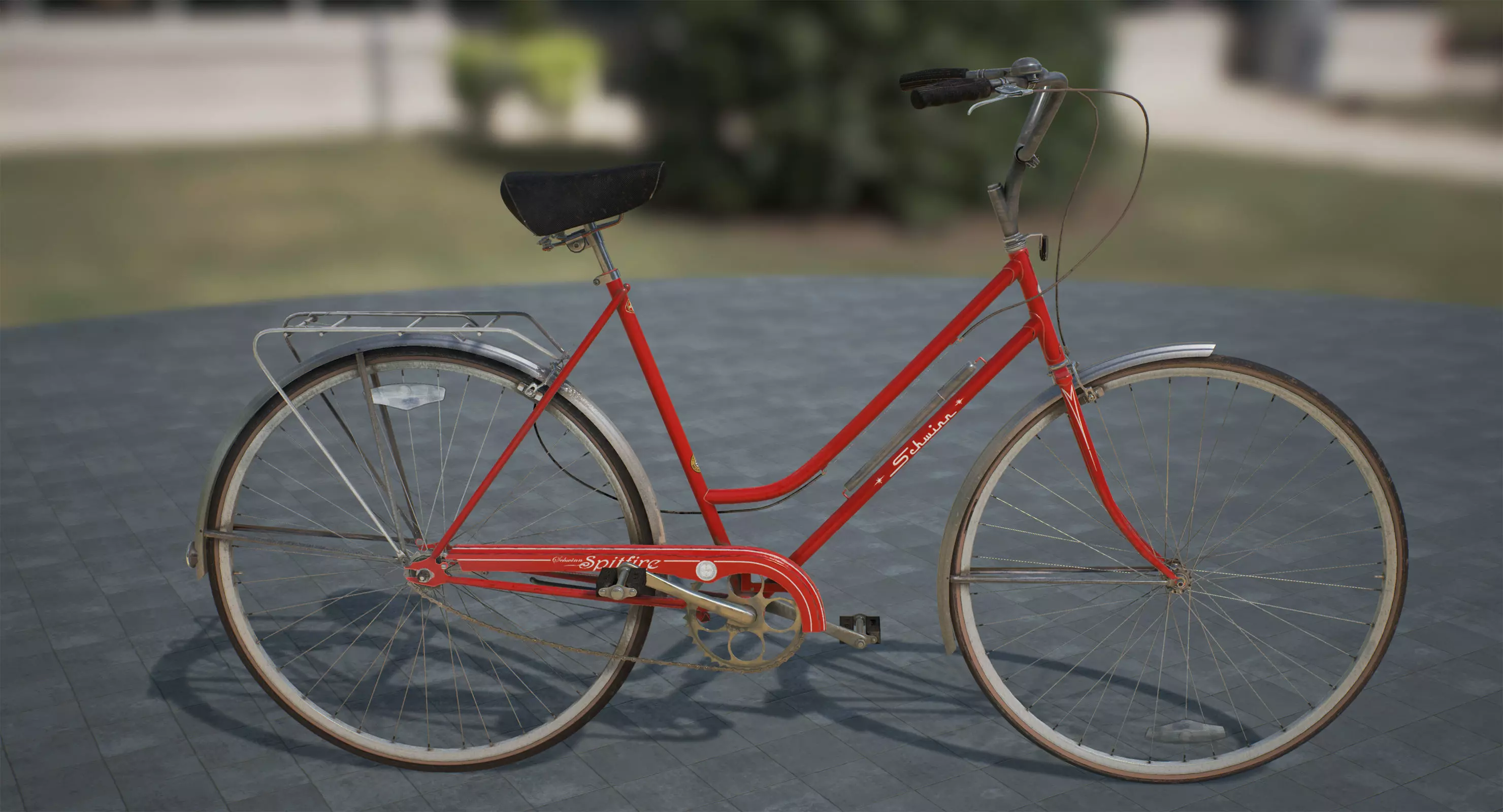 Vintage bicycle 3D model_0