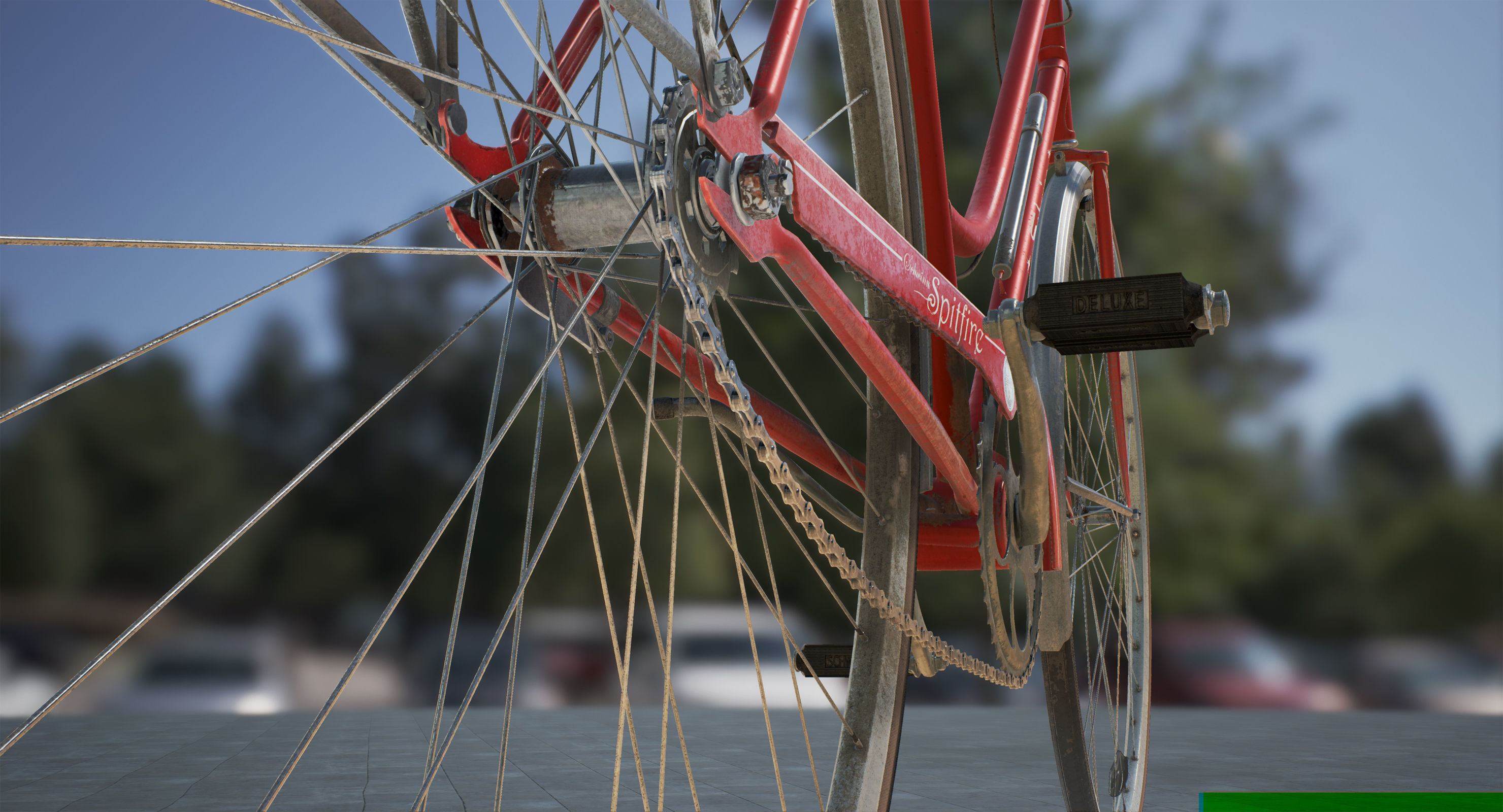 Vintage bicycle 3D model_12