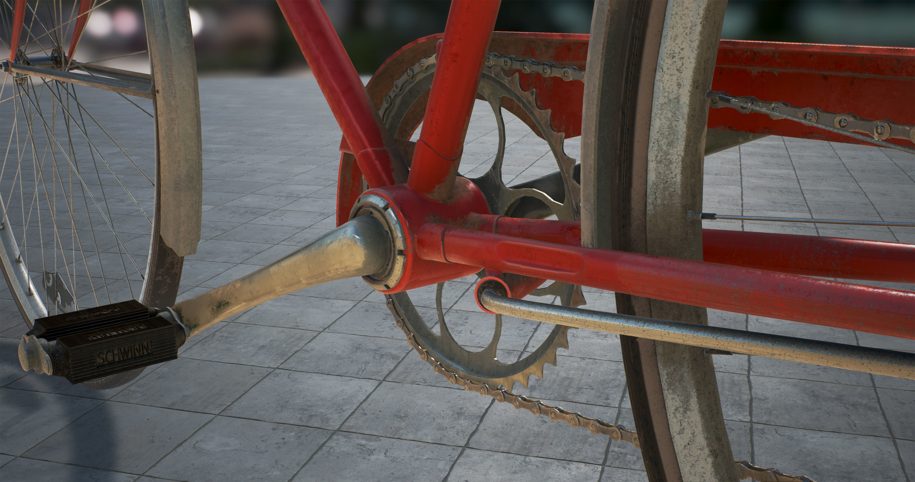 Vintage bicycle 3D model_13
