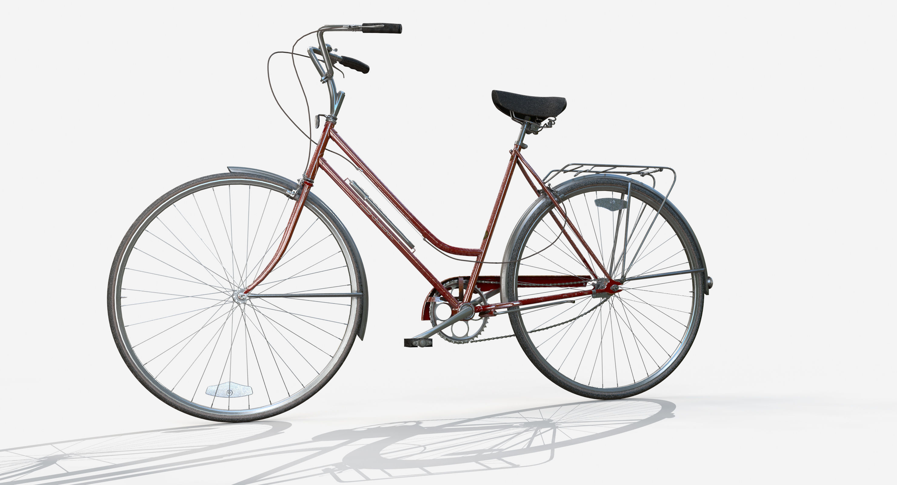 Vintage bicycle 3D model_6