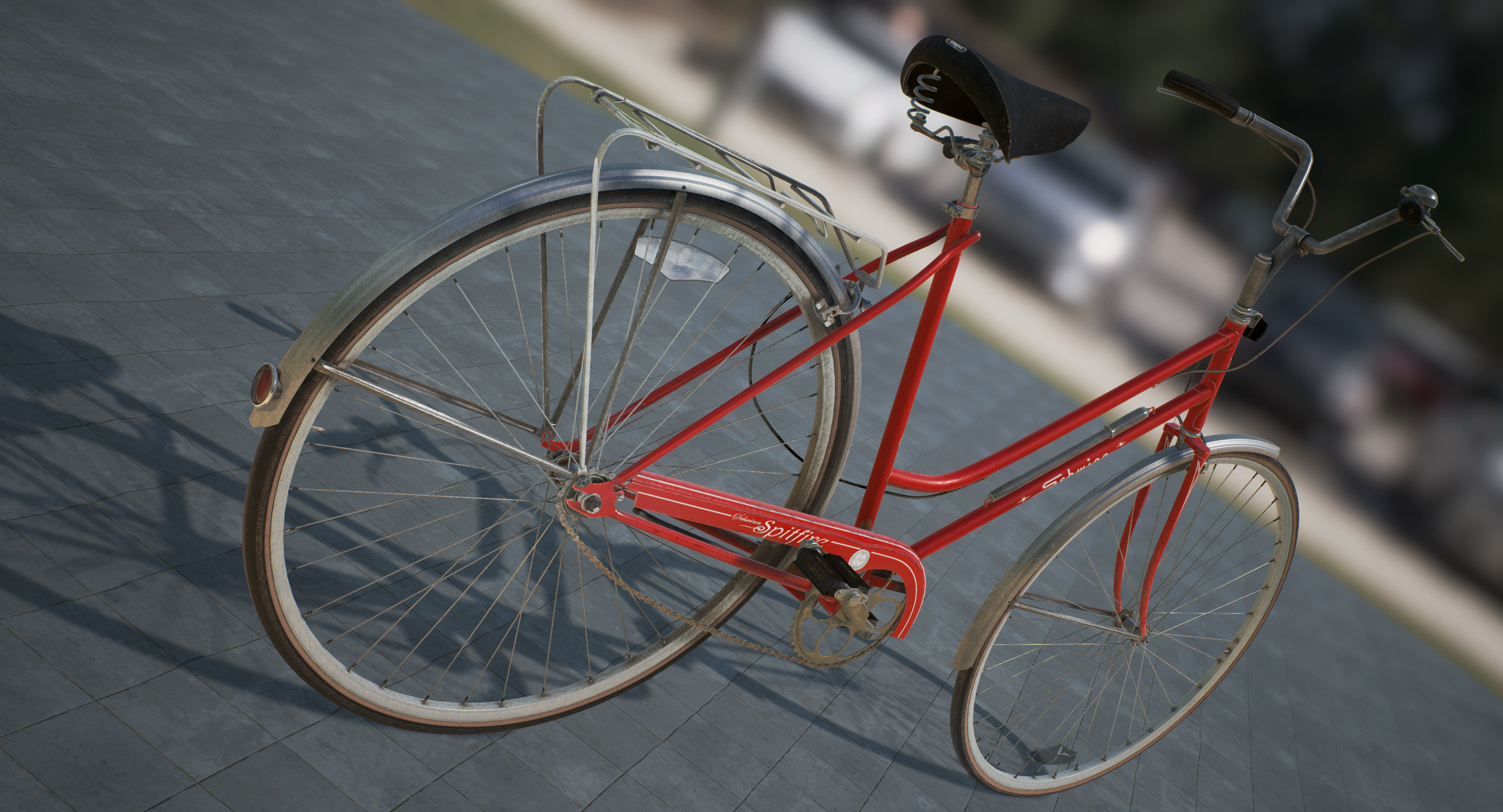 Vintage bicycle 3D model_9
