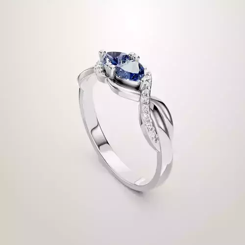 Heart Shaped Two Stone Engagement Ring 46