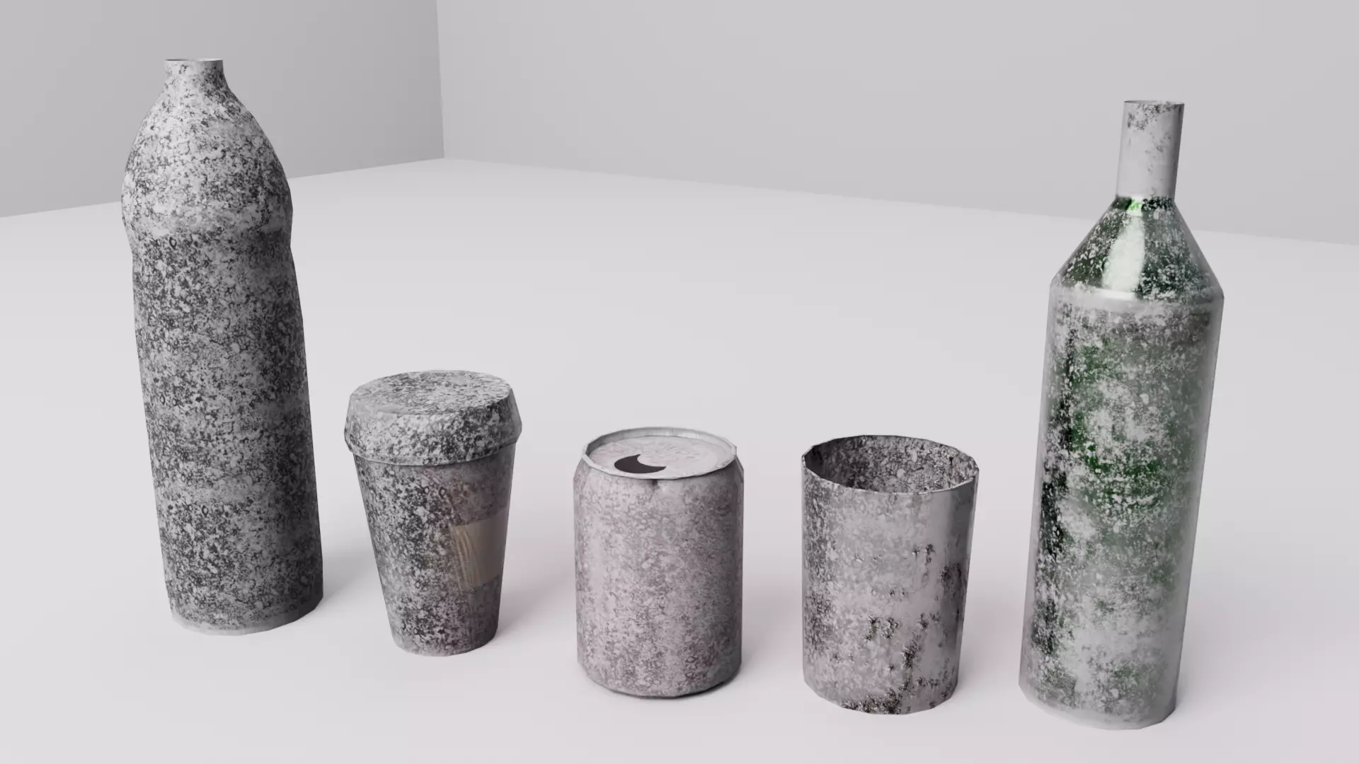 10x GAME READY Post-Apocalyptic Props vol 1 - LOW POLY Low-poly 3D model_4