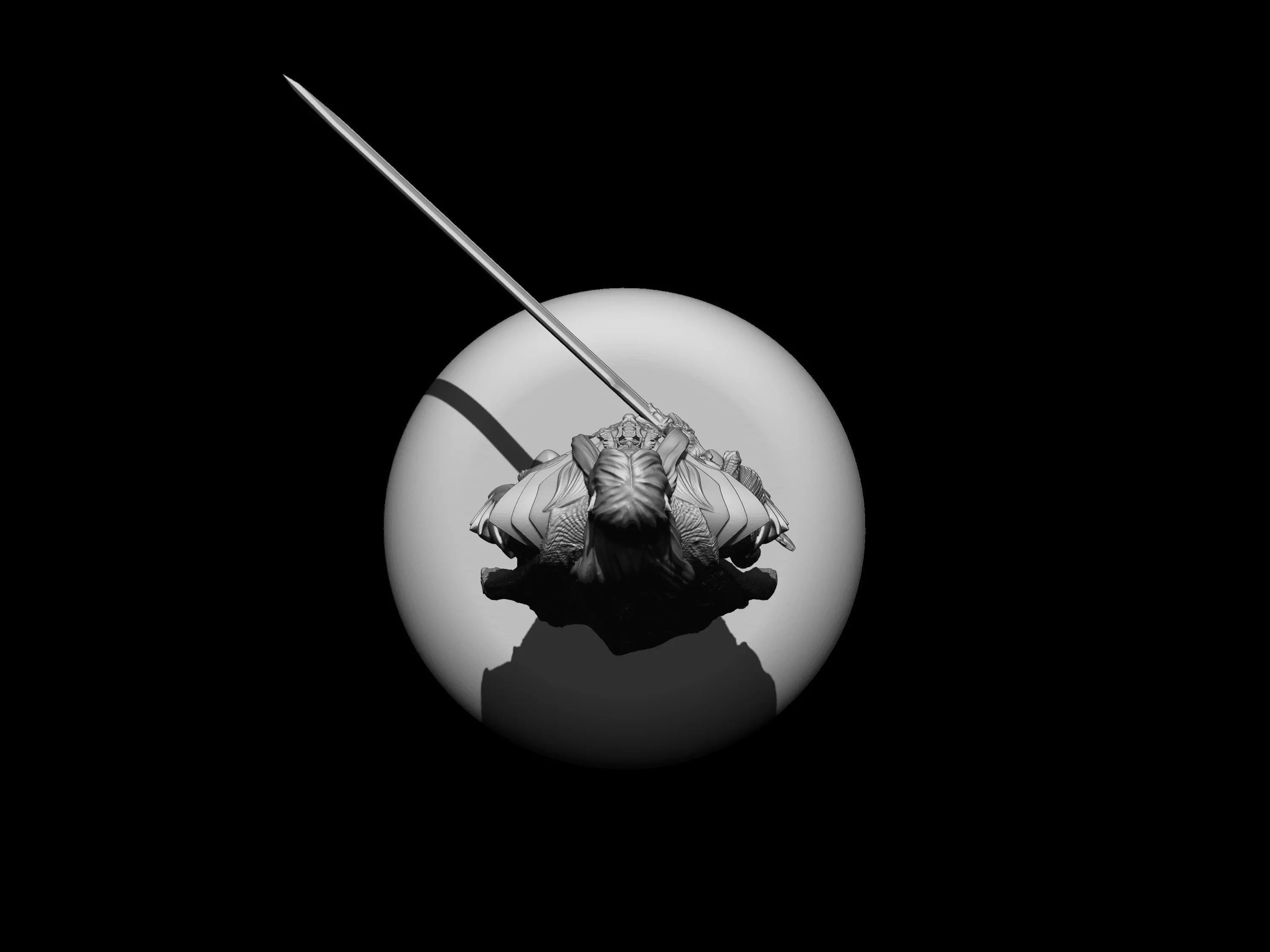 Elf Death knight 3D print model_5