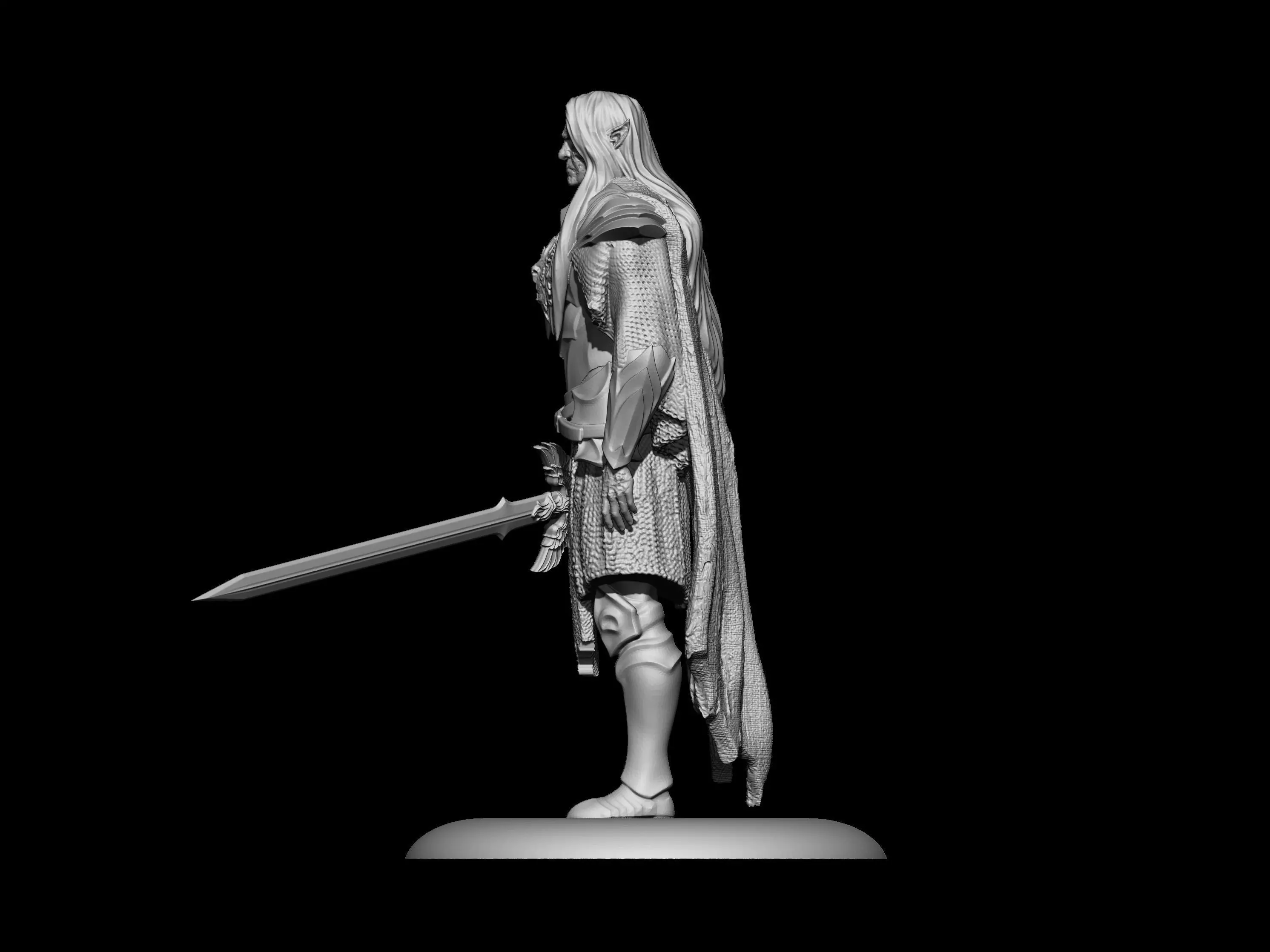 Elf Death knight 3D print model_3