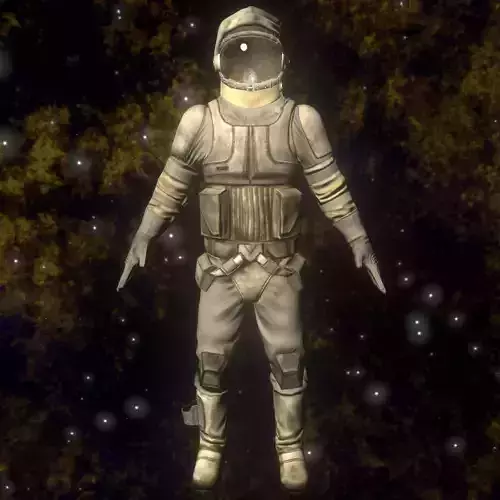 Rigged Spaceman Low-poly 3D model