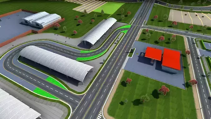 Low Poly Coastal City