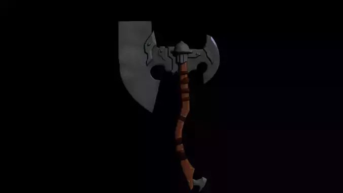 War axe Free low-poly 3D model