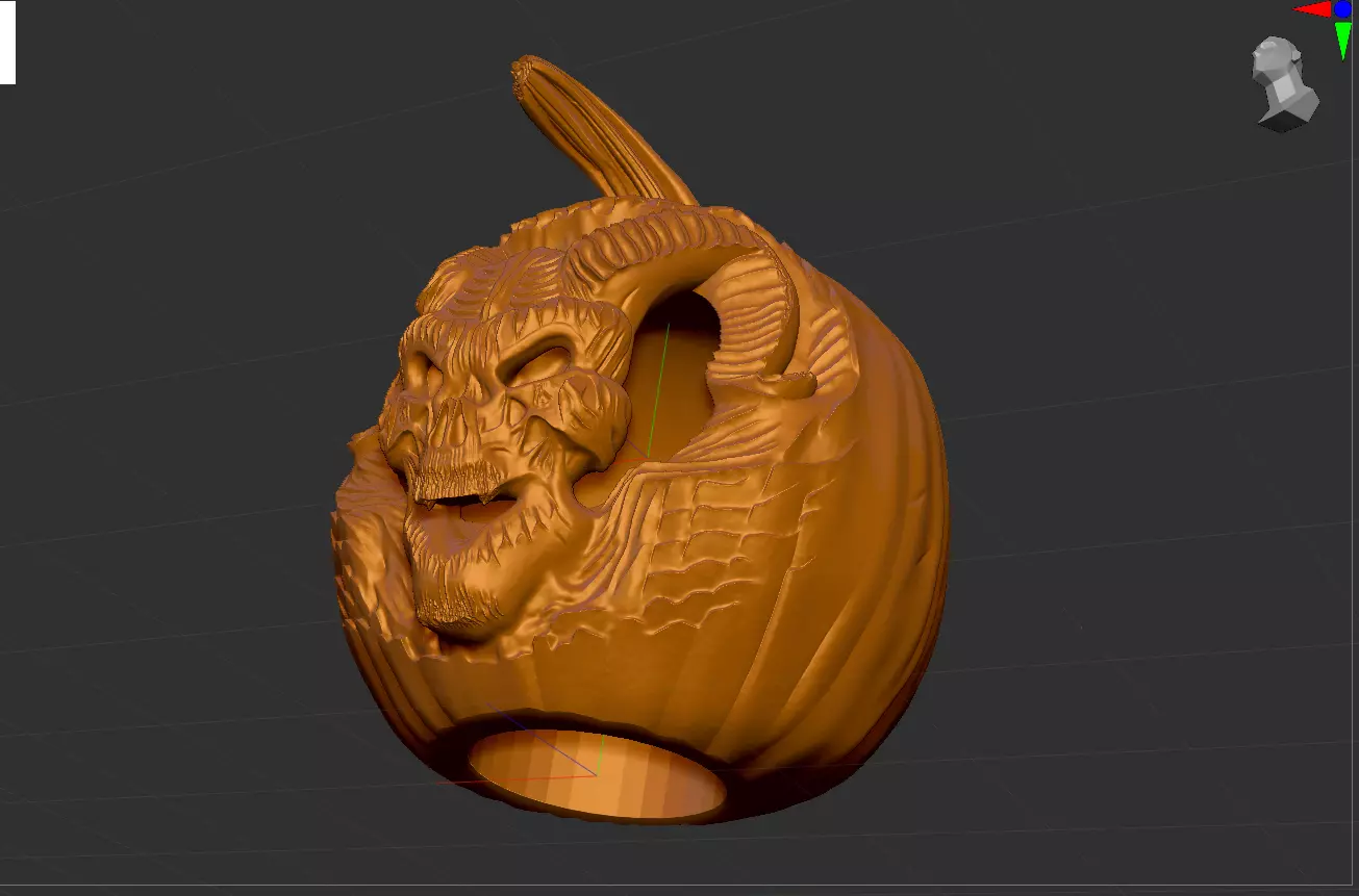 Halloween Pumpkin Decoration - 3D Printable Jack O Lantern  3D print model_2