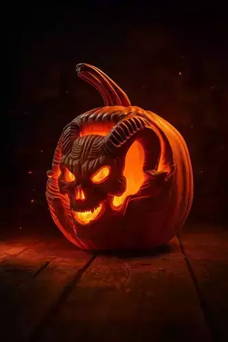 Halloween Pumpkin Decoration - 3D Printable Jack O Lantern 