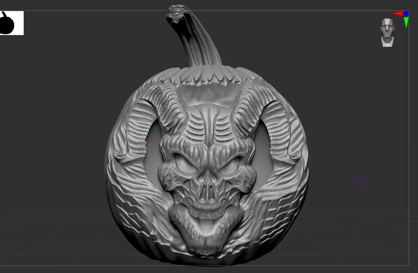 Halloween Pumpkin Decoration - 3D Printable Jack O Lantern  3D print model_5