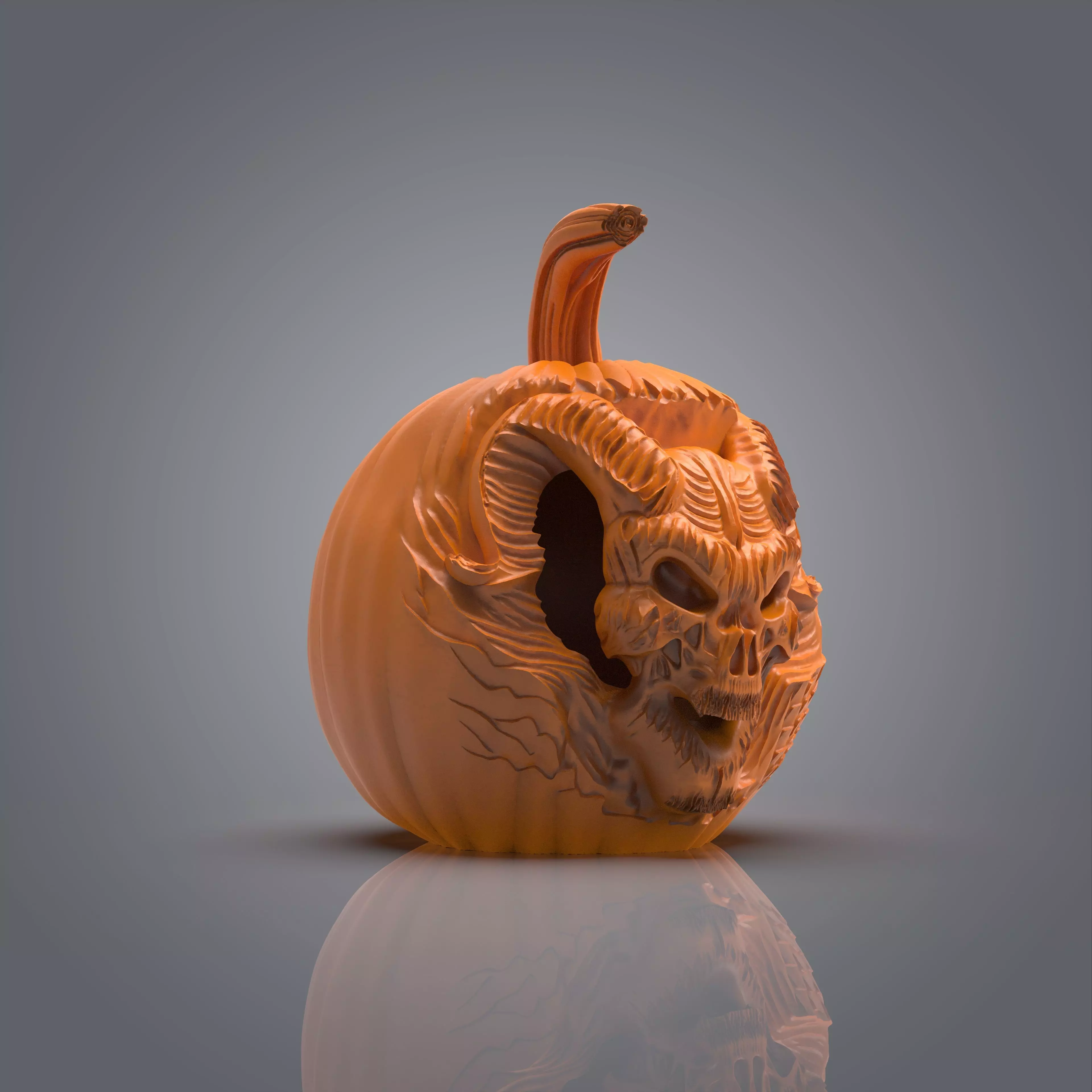 Halloween Pumpkin Decoration - 3D Printable Jack O Lantern  3D print model_1