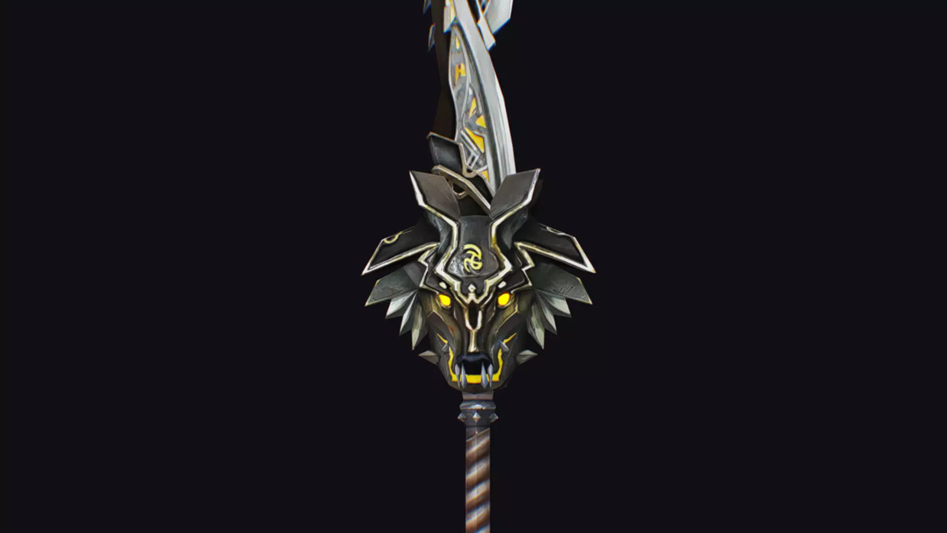 Sword Magical Cutting Fantasy Melee Dagger Iron Blade Saber Low-poly 3D model_10