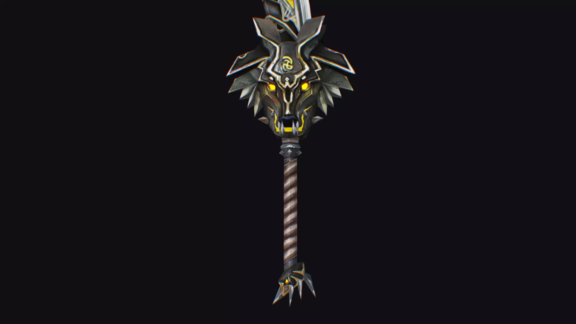 Sword Magical Cutting Fantasy Melee Dagger Iron Blade Saber Low-poly 3D model_11