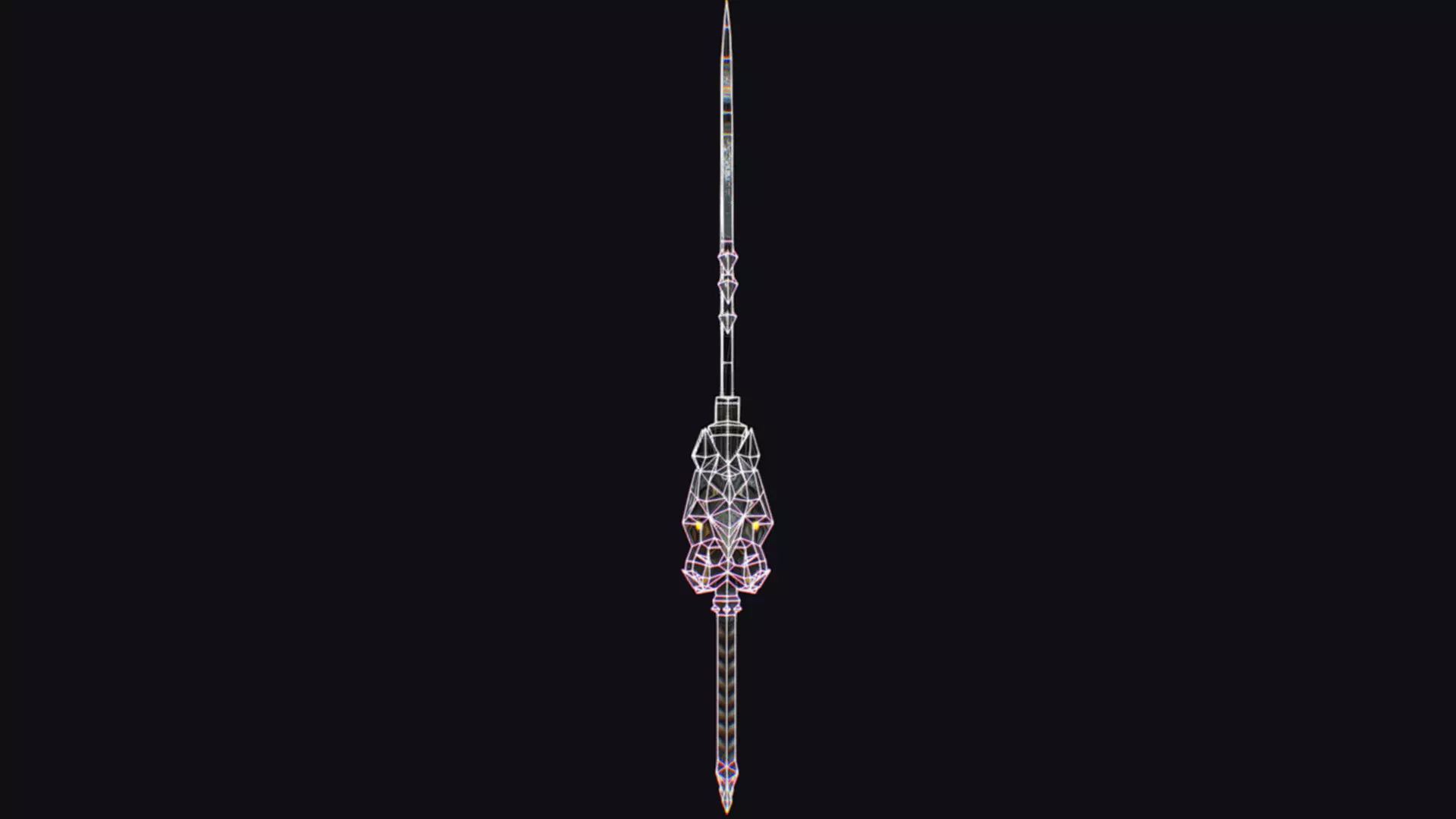 Sword Magical Cutting Fantasy Melee Dagger Iron Blade Saber Low-poly 3D model_15