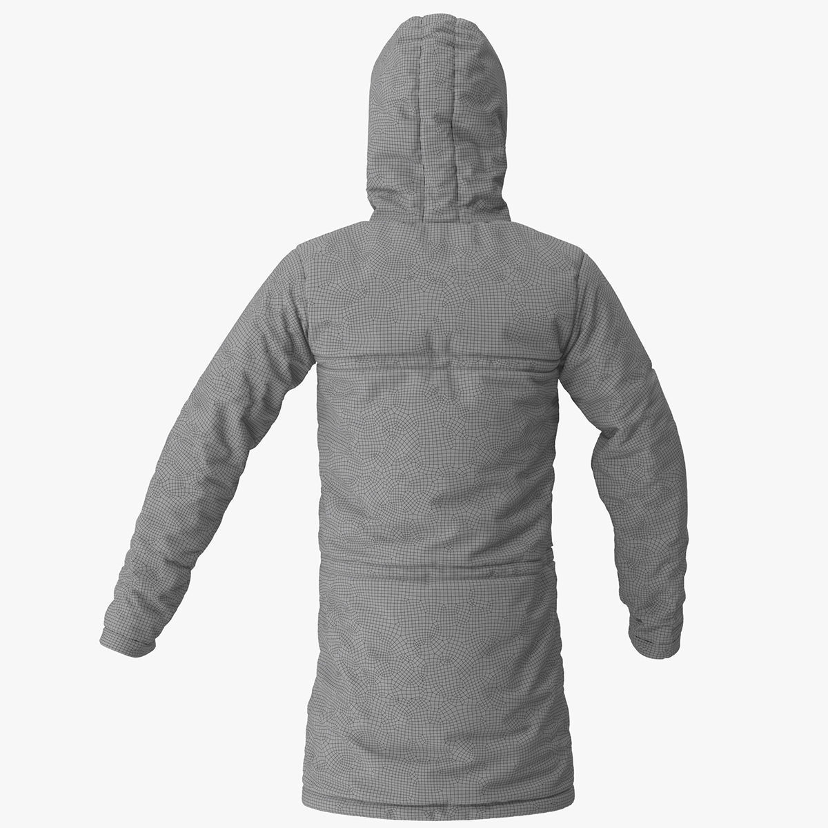 Jacket parka with hood 3D model_19