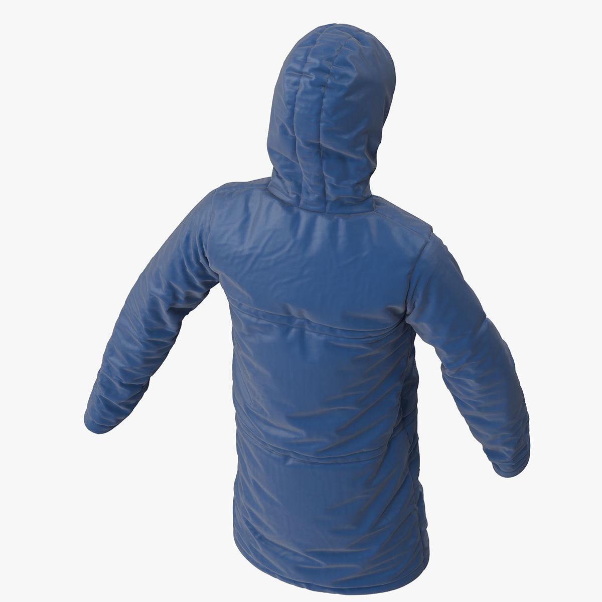Jacket parka with hood 3D model_7