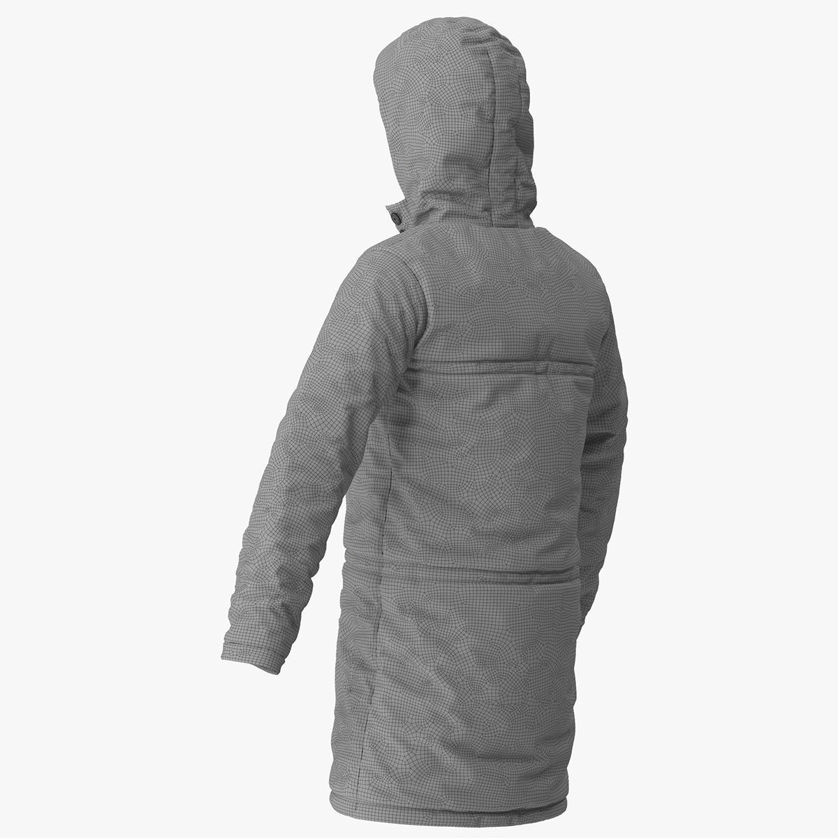 Jacket parka with hood 3D model_17