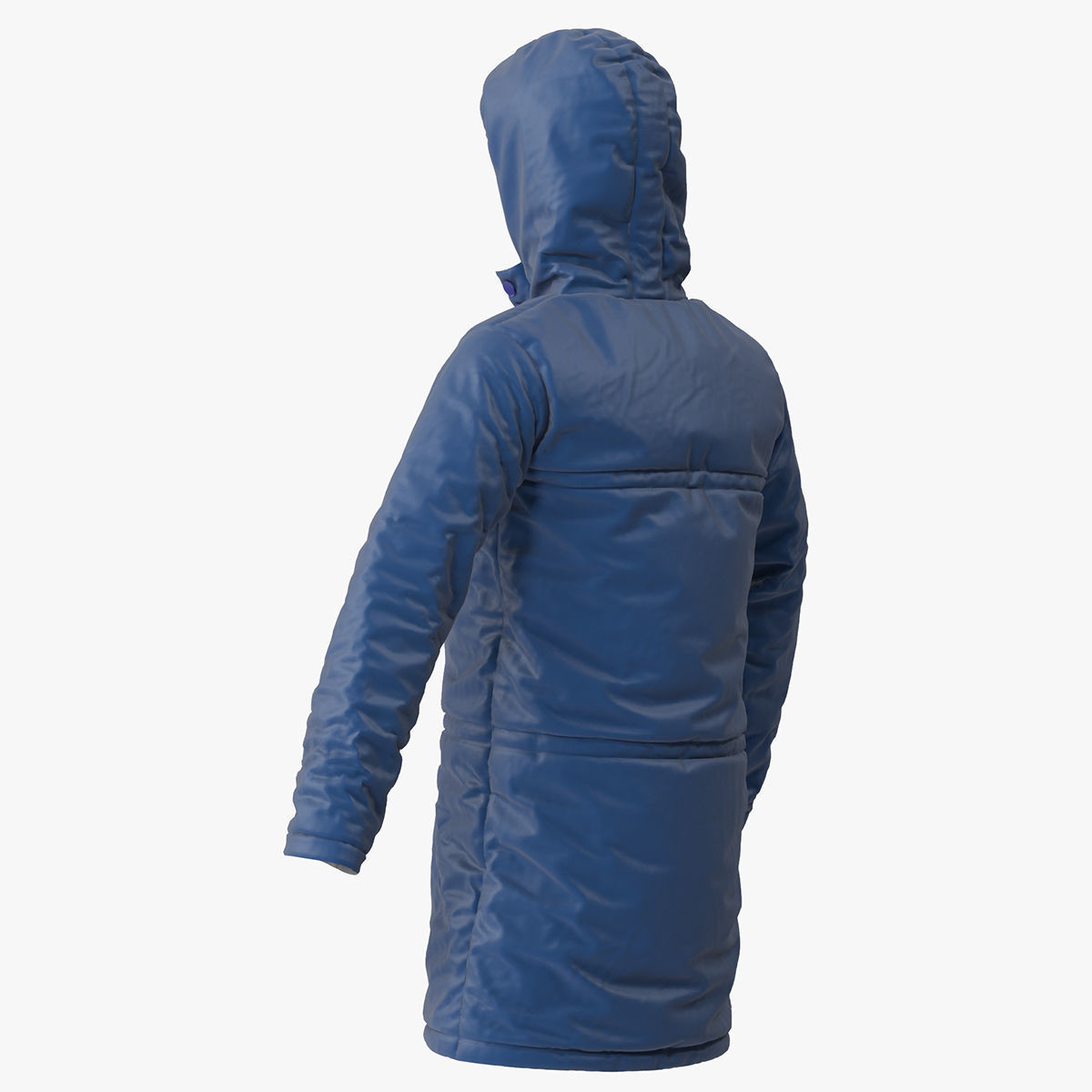 Jacket parka with hood 3D model_5