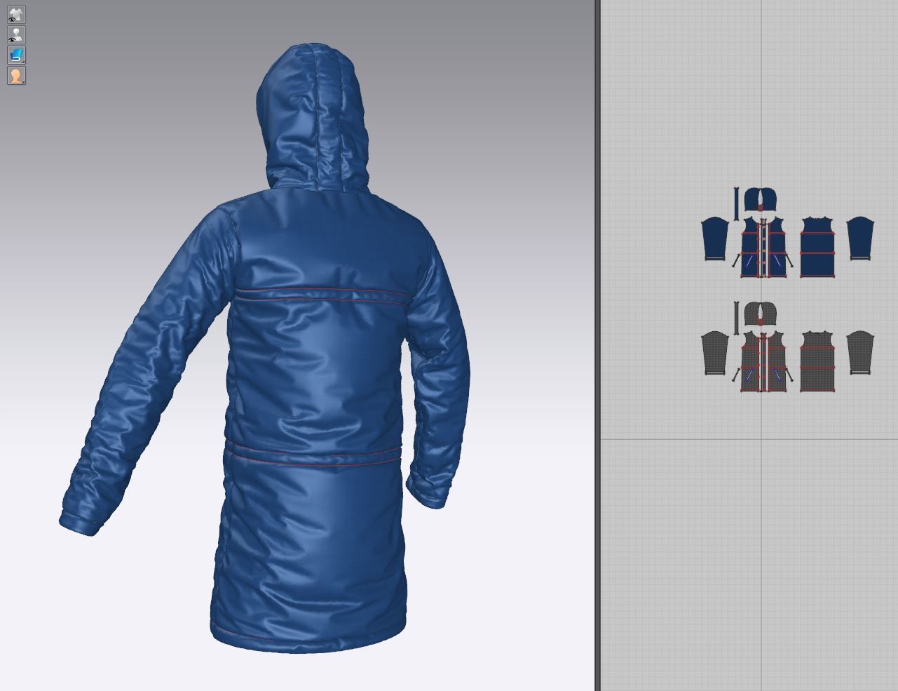 Jacket parka with hood 3D model_15