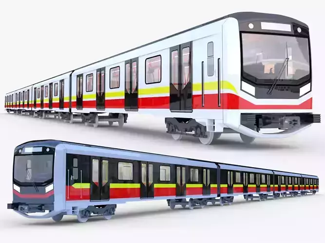 Warsaw and Sofia metro trains 3D Model Collection