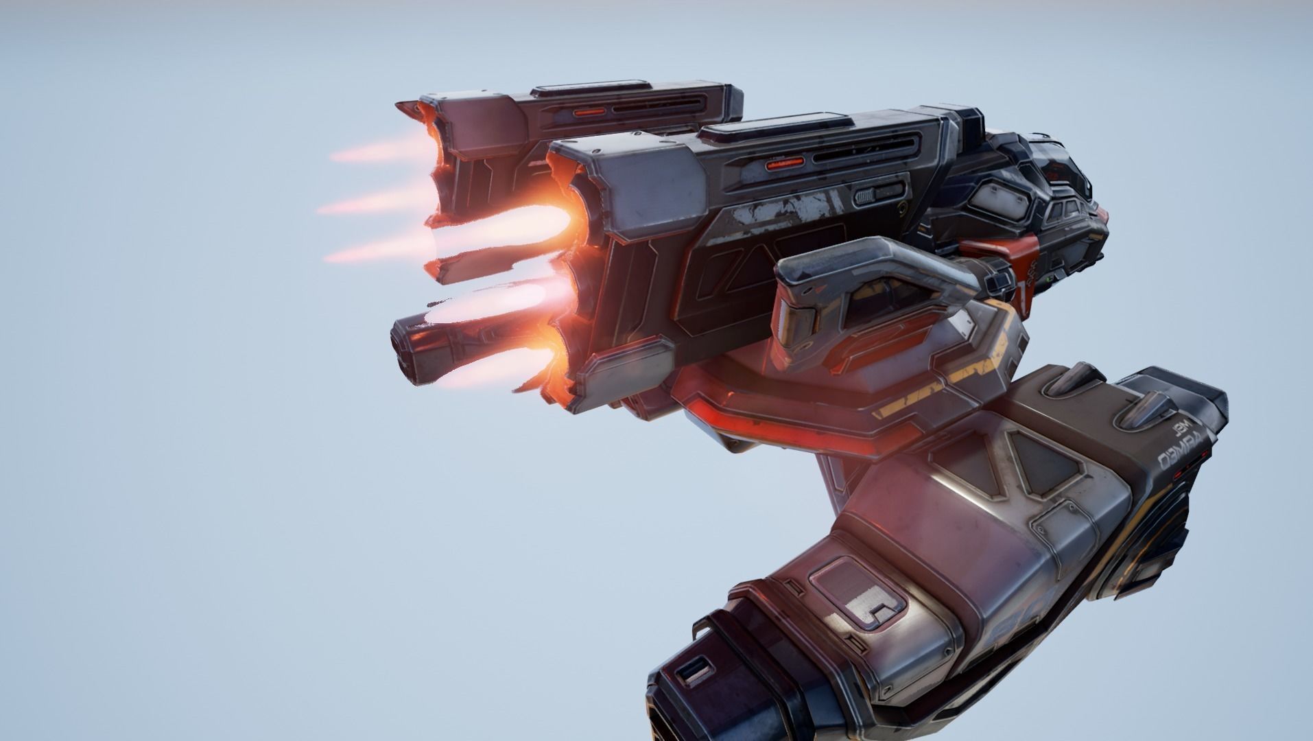 Corvette Spaceship - game model Low-poly 3D model_8