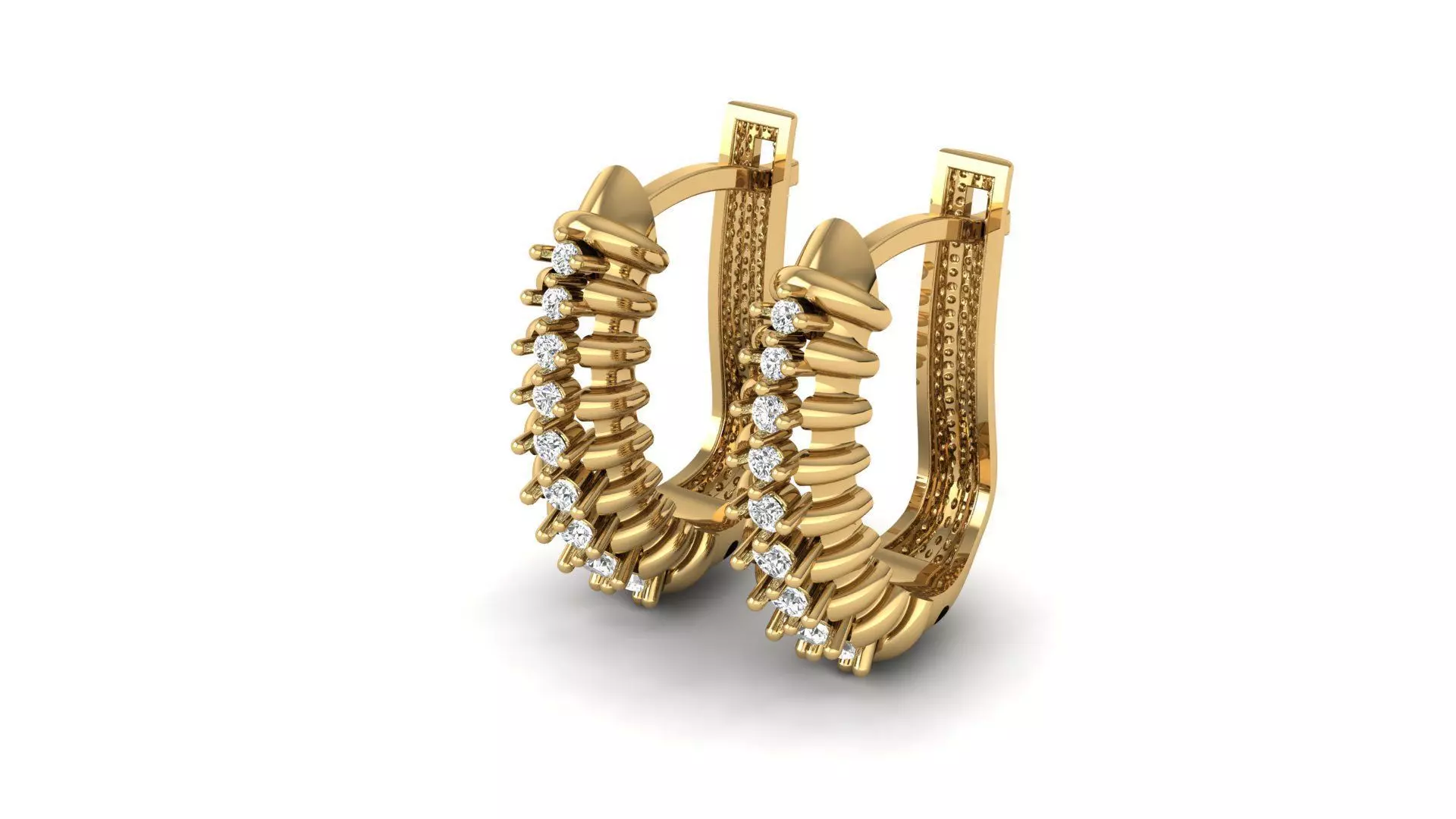 Diamond Hoops 3D print model_2