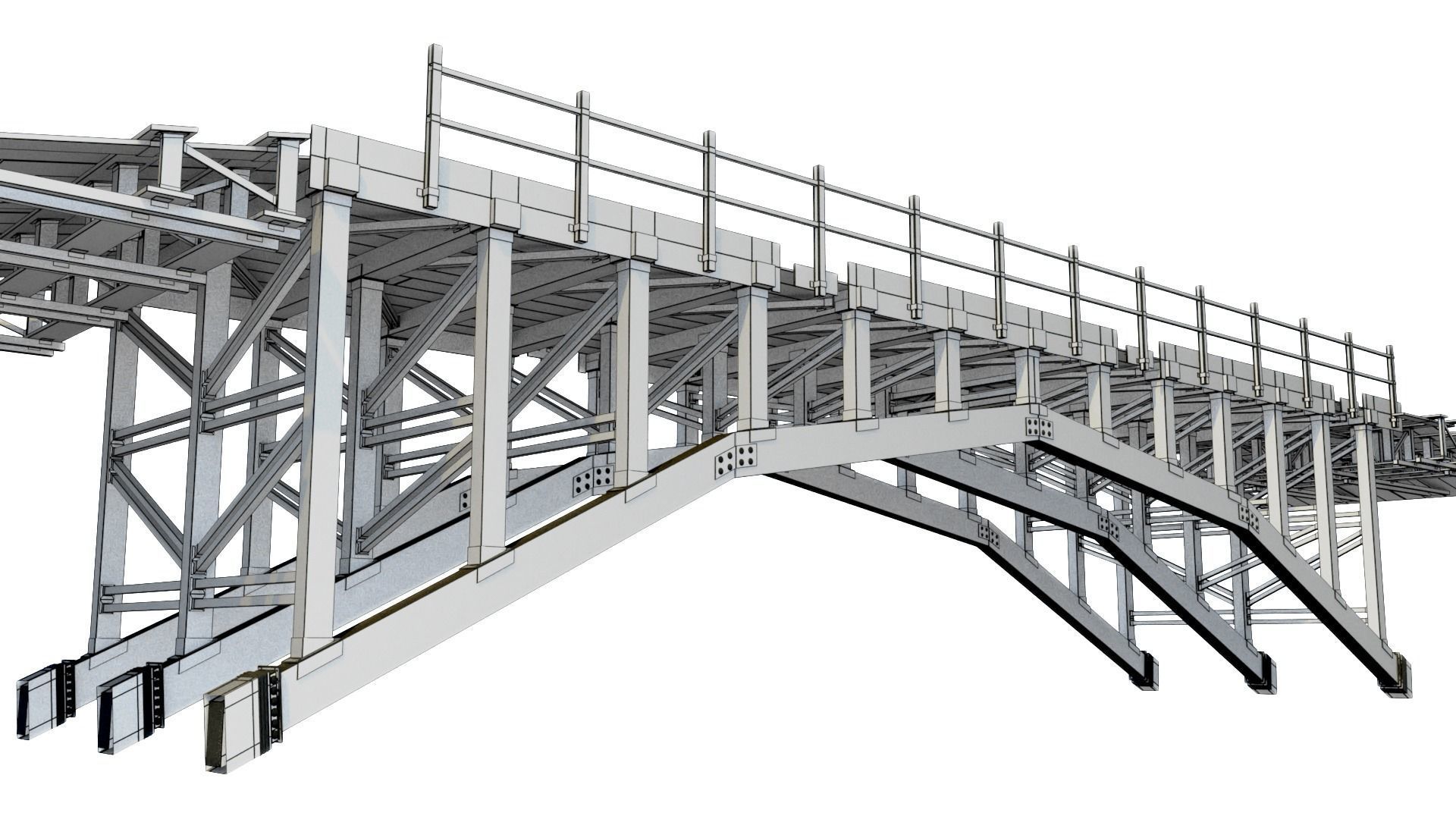 Wooden Bridge 3D model_24