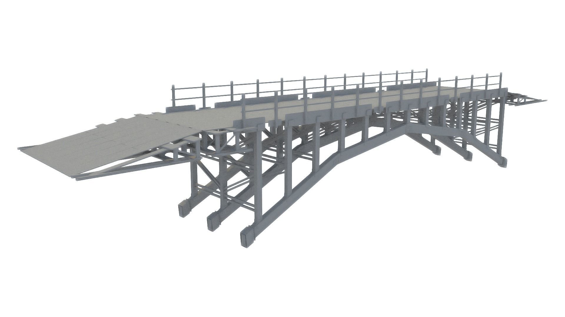 Wooden Bridge 3D model_10