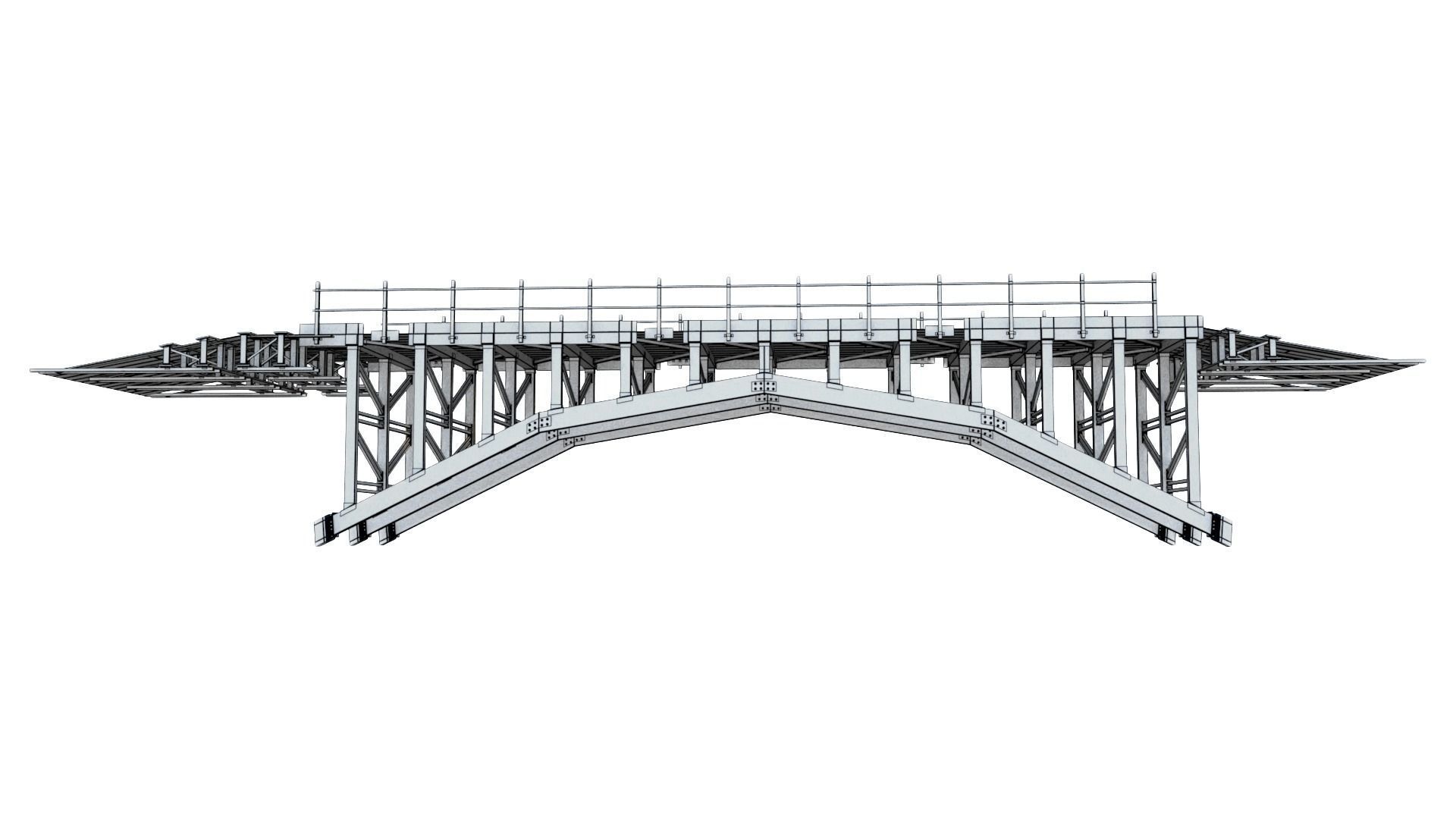Wooden Bridge 3D model_19