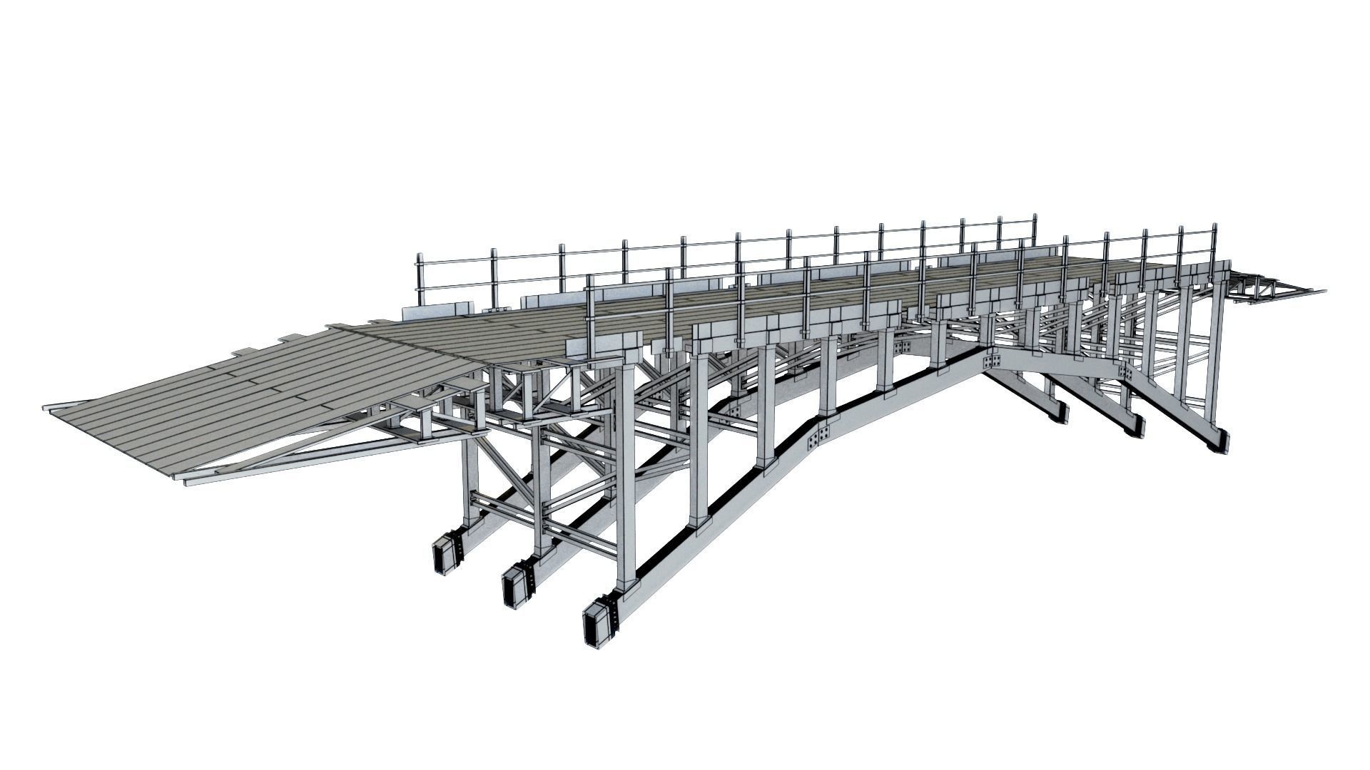 Wooden Bridge 3D model_22