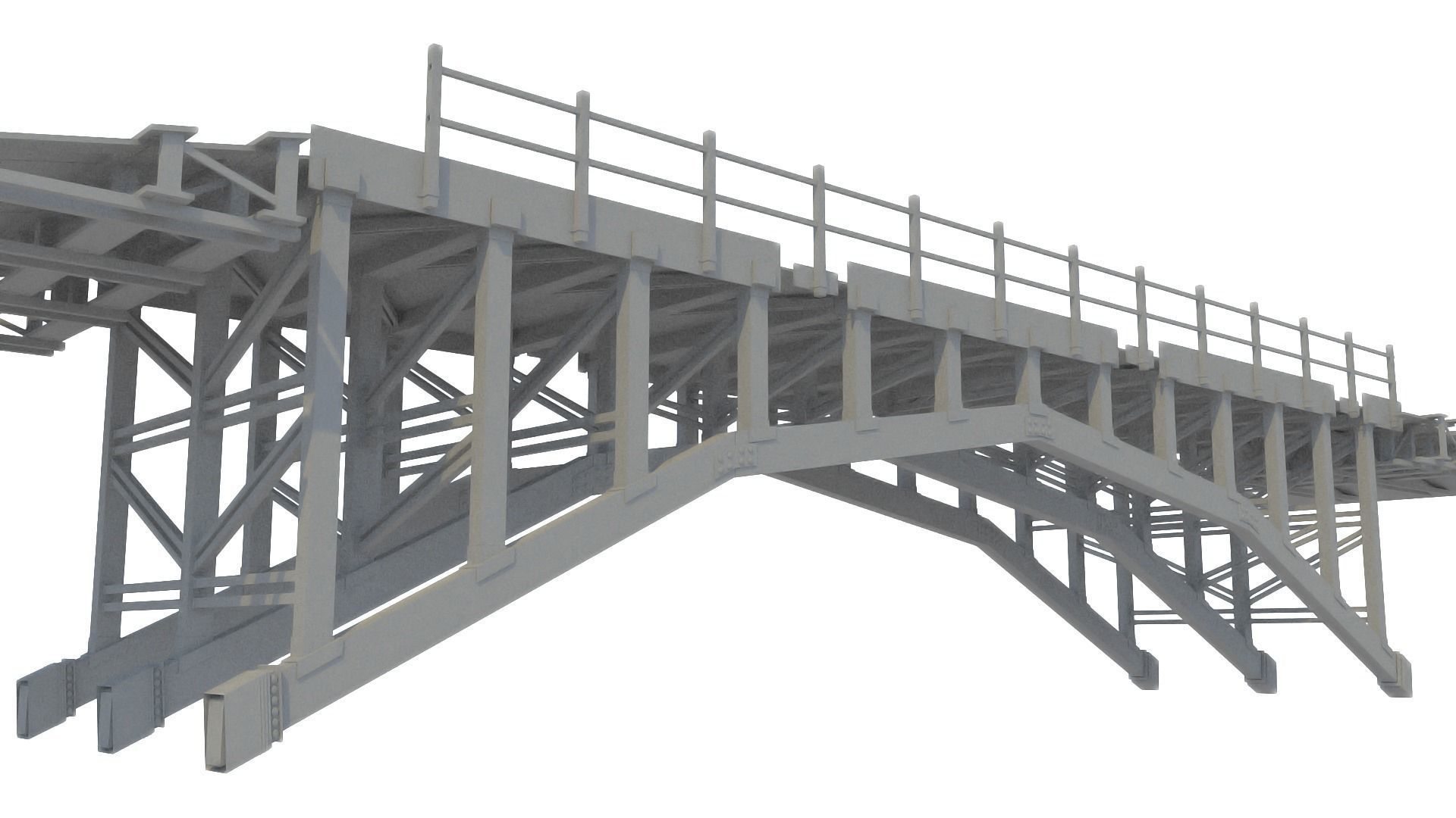Wooden Bridge 3D model_13