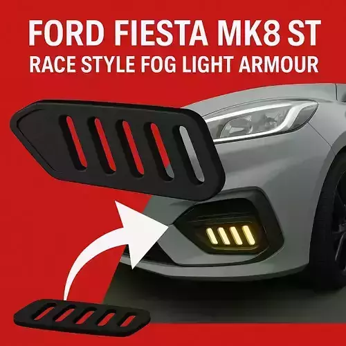 MK8 Fiesta ST Race Style Fog light Armour 
