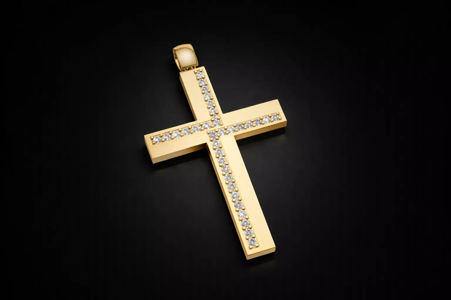 Diamond Cross Pendant 3D print model