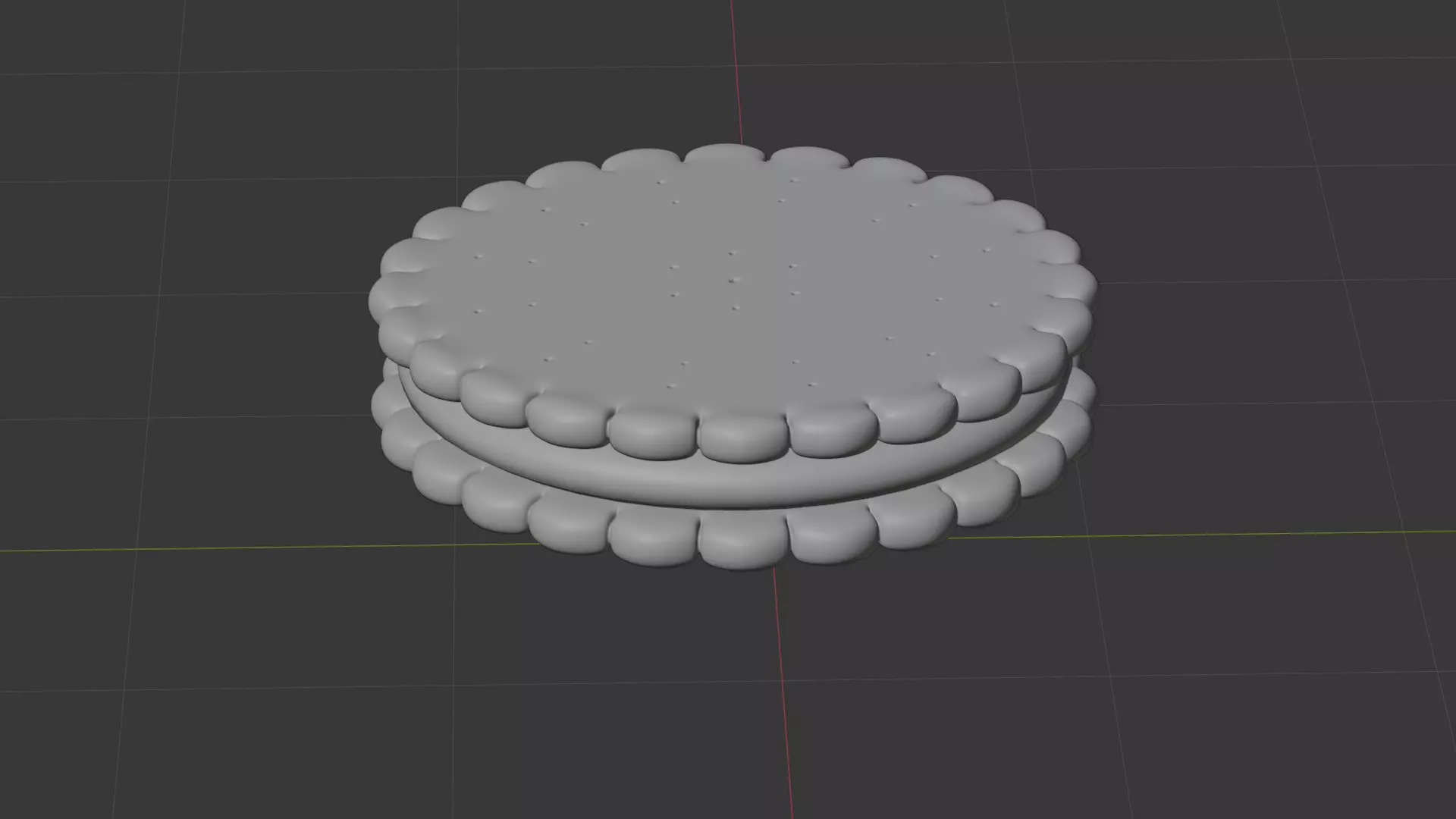 biscuit filled with chocolate  3D model_3