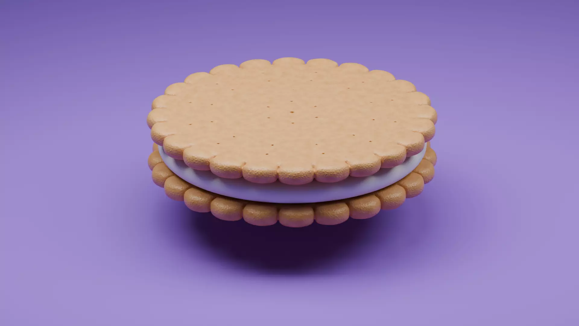 biscuit filled with chocolate  3D model_0