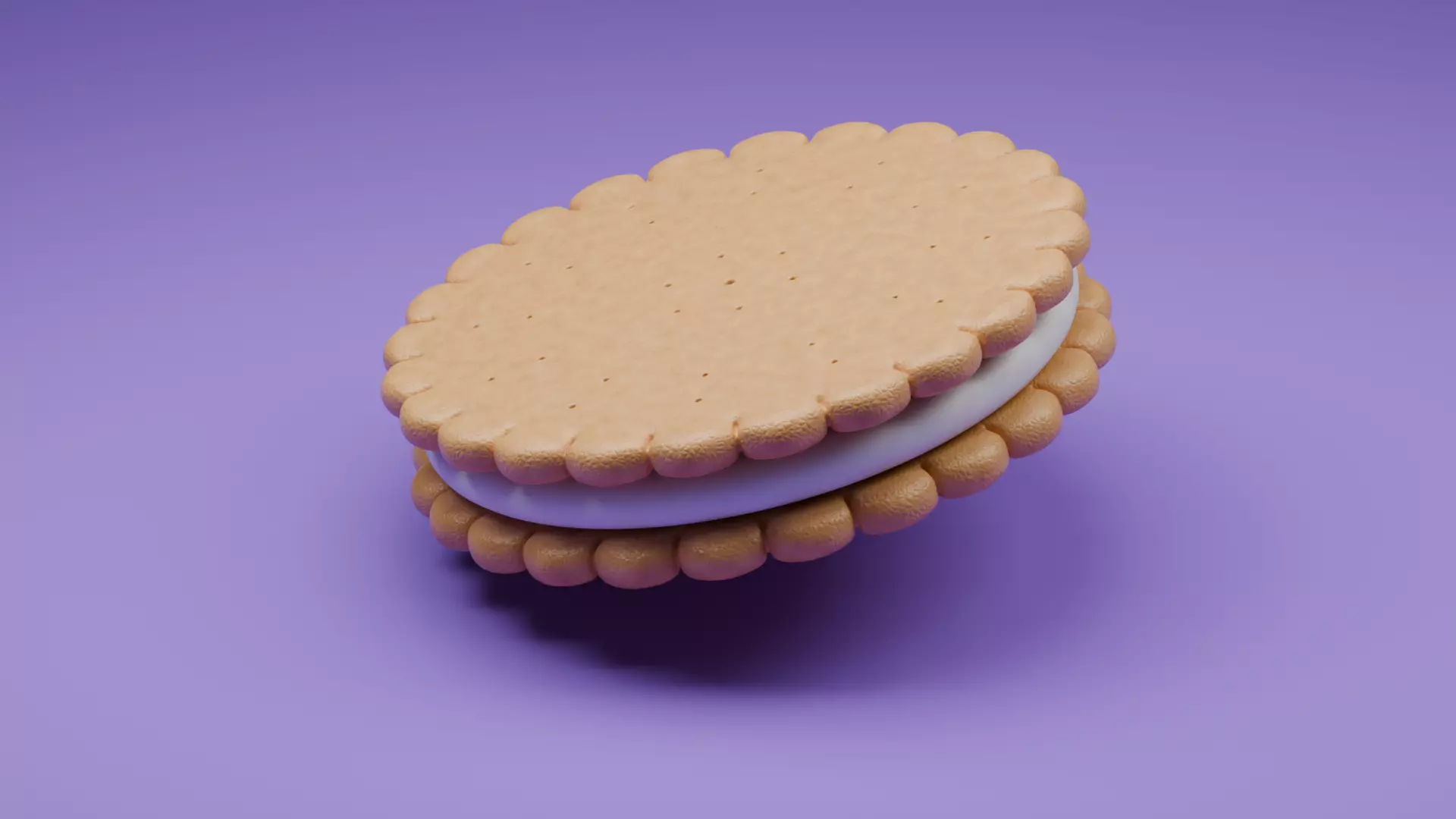 biscuit filled with chocolate  3D model_1